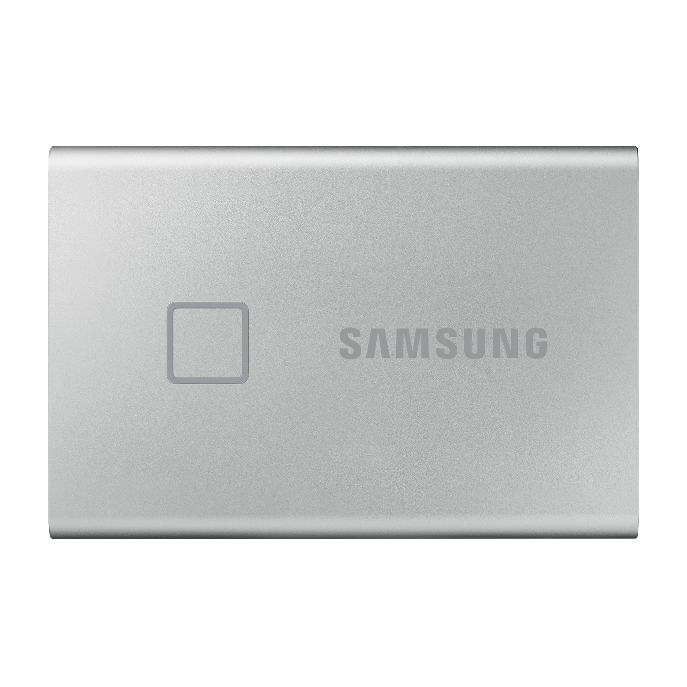 SAMSUNG T7 Touch 500GB USB 3.2 SolidÂ StateÂ Drive (Fingerprint Security, MU-PC500S/WW, Silver)_1