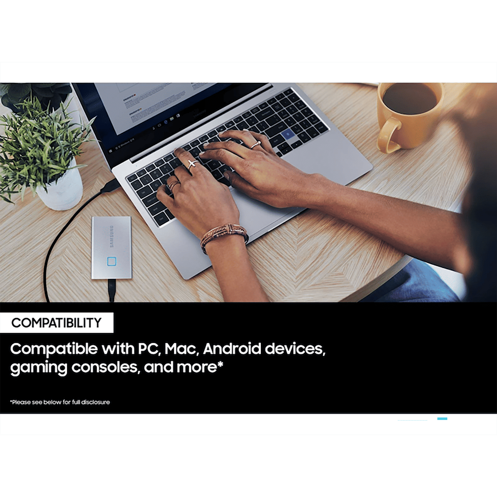 SAMSUNG T7 500GB USB Type-C (3.2) Portable Solid State Drive (Shock Resistance and Password Protection, Black) SAMSUNG T7 500GB USB Type-C (3.2) Portable Solid State Drive (Shock Resistance and Password Protection, Black)_8