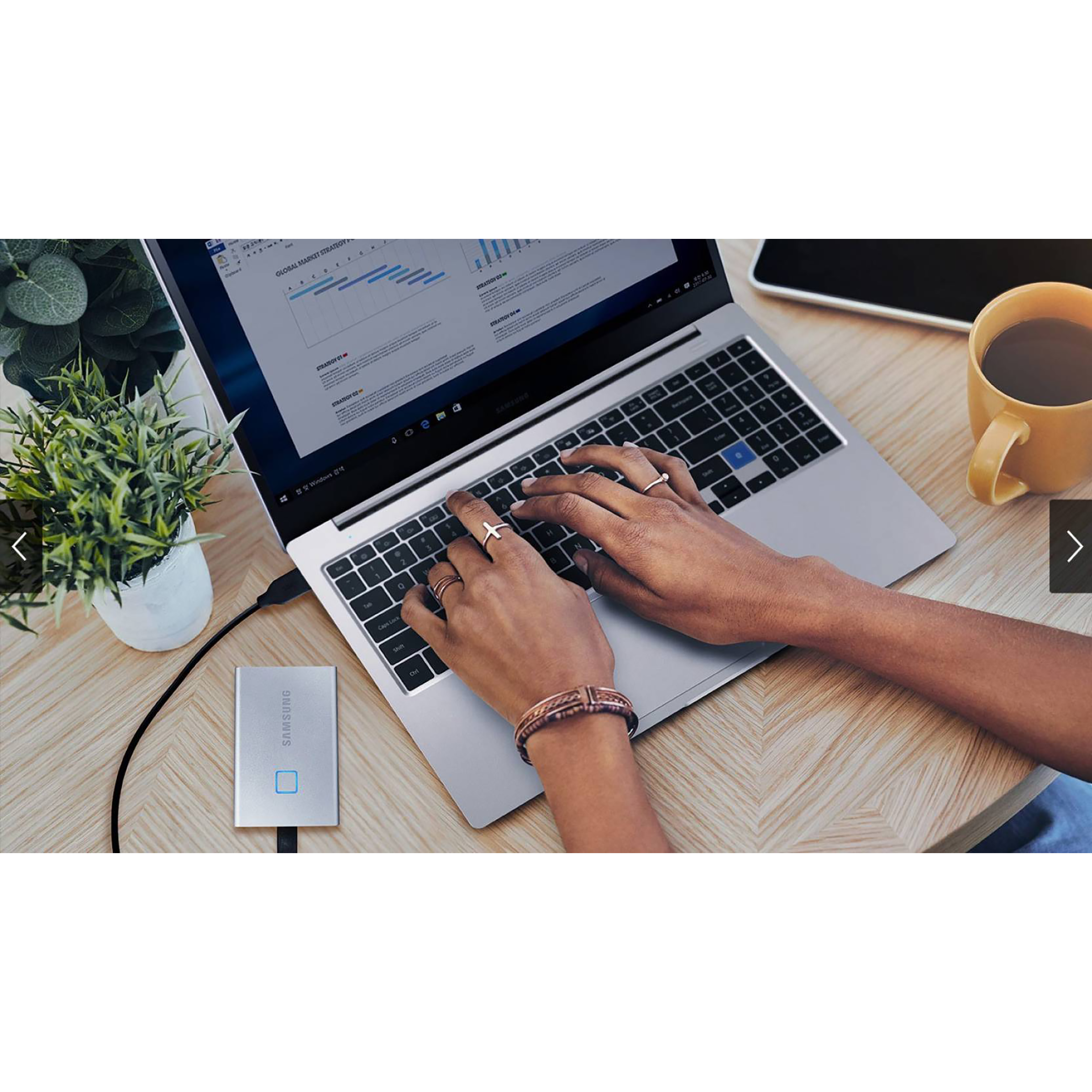 SAMSUNG T7 Touch 2TB USB 3.2 SolidÂ StateÂ Drive (Fingerprint Security, MU-PC2T0S/WW, Silver)_13