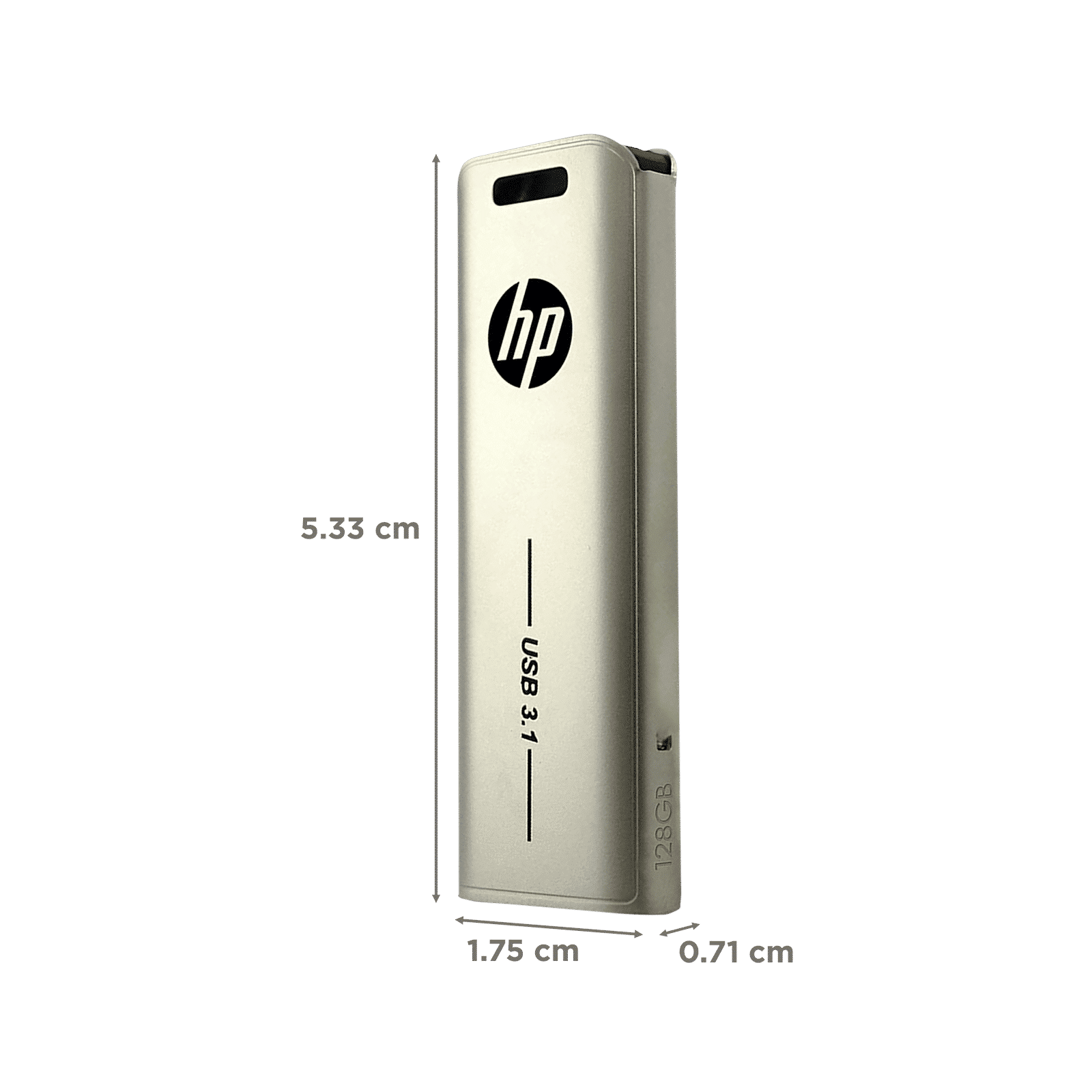 HP x796w 128GB USB 3.1 Flash Drive (Push-Pull Design, MM-USB128GB-33P, Golden)_2