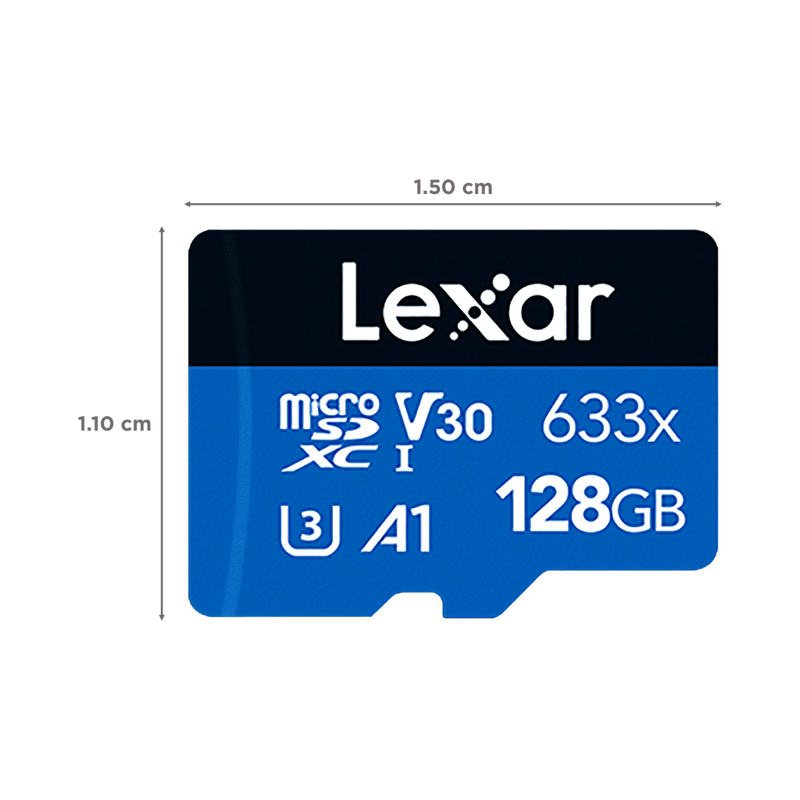 Lexar 633x BLUE Series MicroSDXC 128GB Class 10 100MB/s Memory Card_2