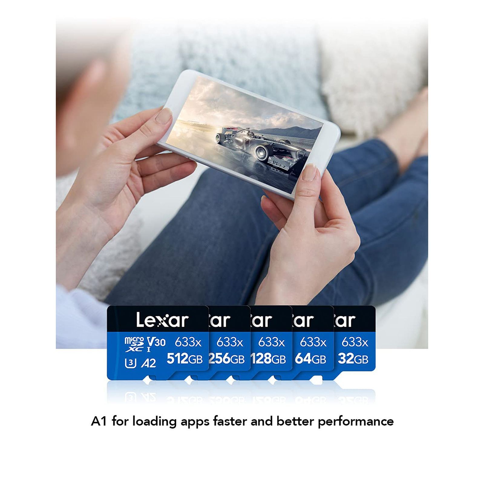 Lexar 633x BLUE Series MicroSDXC 128GB Class 10 100MB/s Memory Card_8