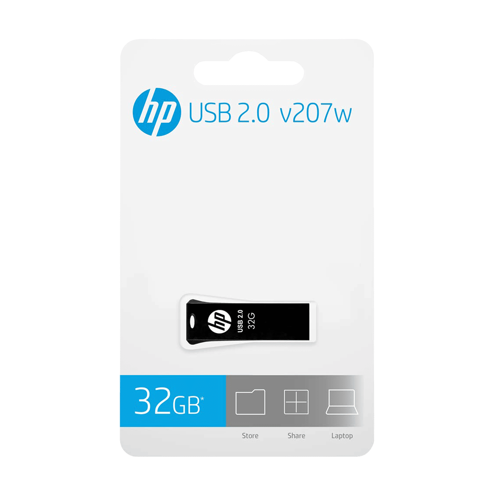 HP V207w 32GB USB 2.0 Pen Drive (Small & Slim Body, MM-USB032GB-47P, Black)_6