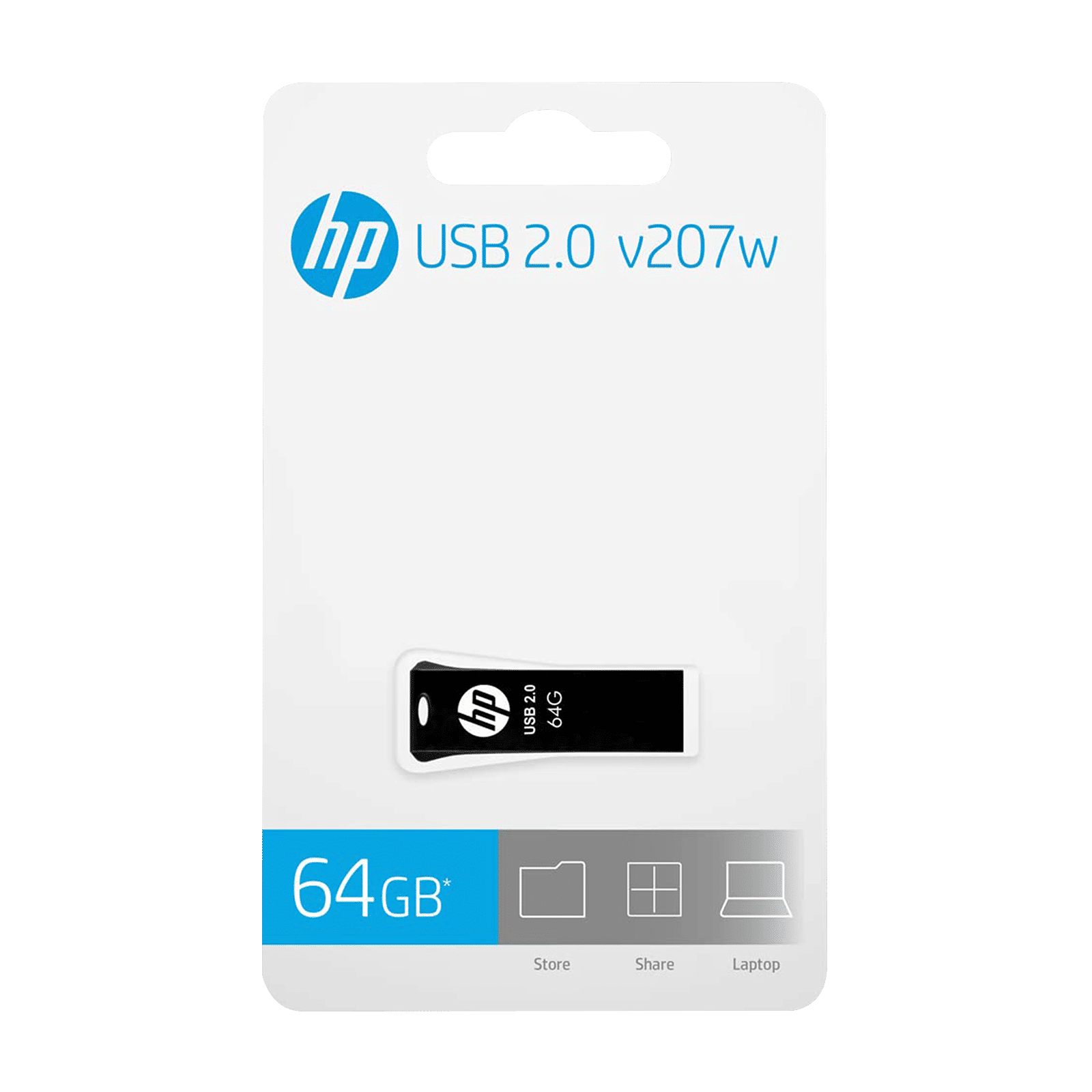 HP v207w 64GB USB (2.0) Pen Drive (Small And Slim Body, Black)_6