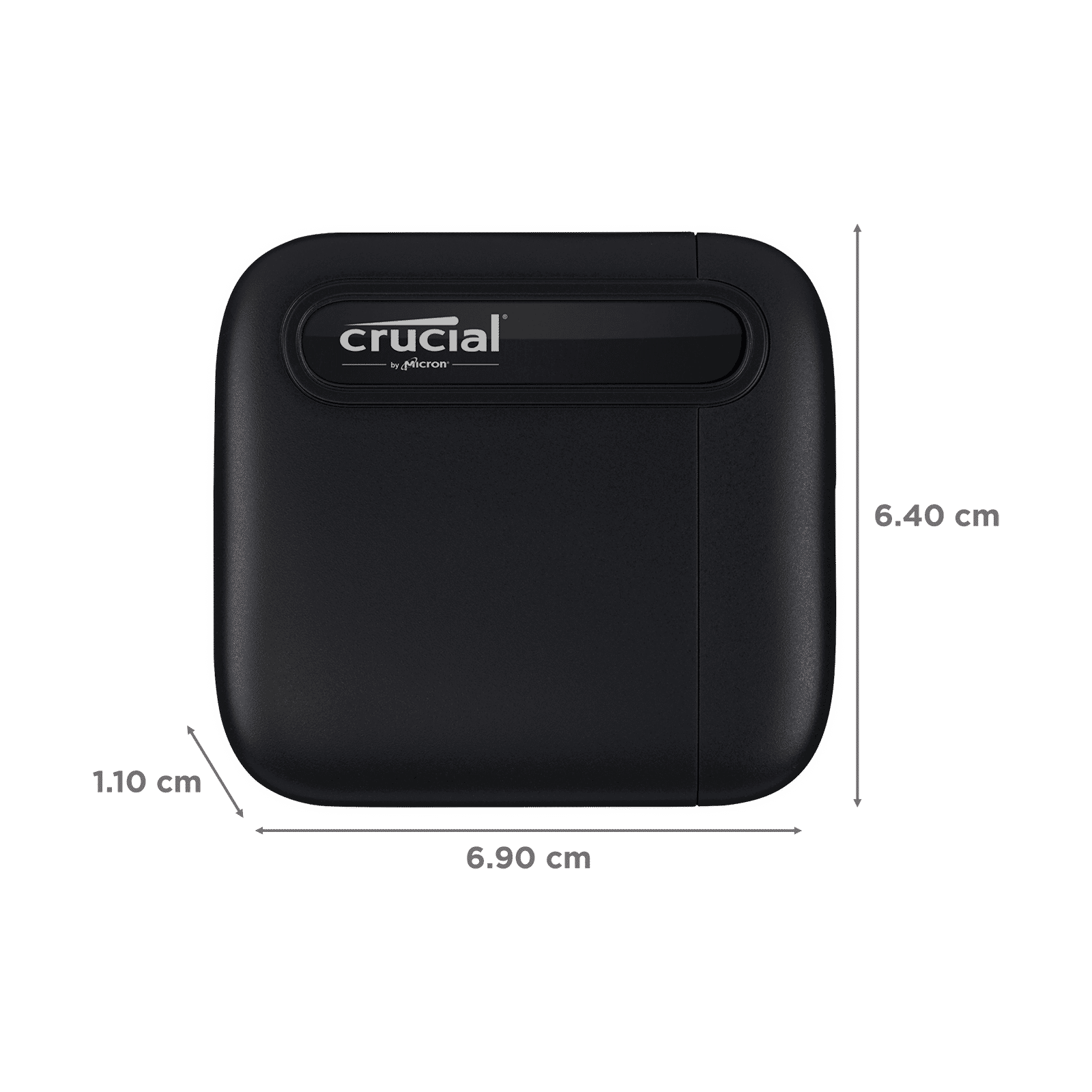 Crucial X6 2TB USB 3.2 (Type-C) Solid State Drive (Shock & Vibration Proof, CT2000X6SSD9, Black)_2