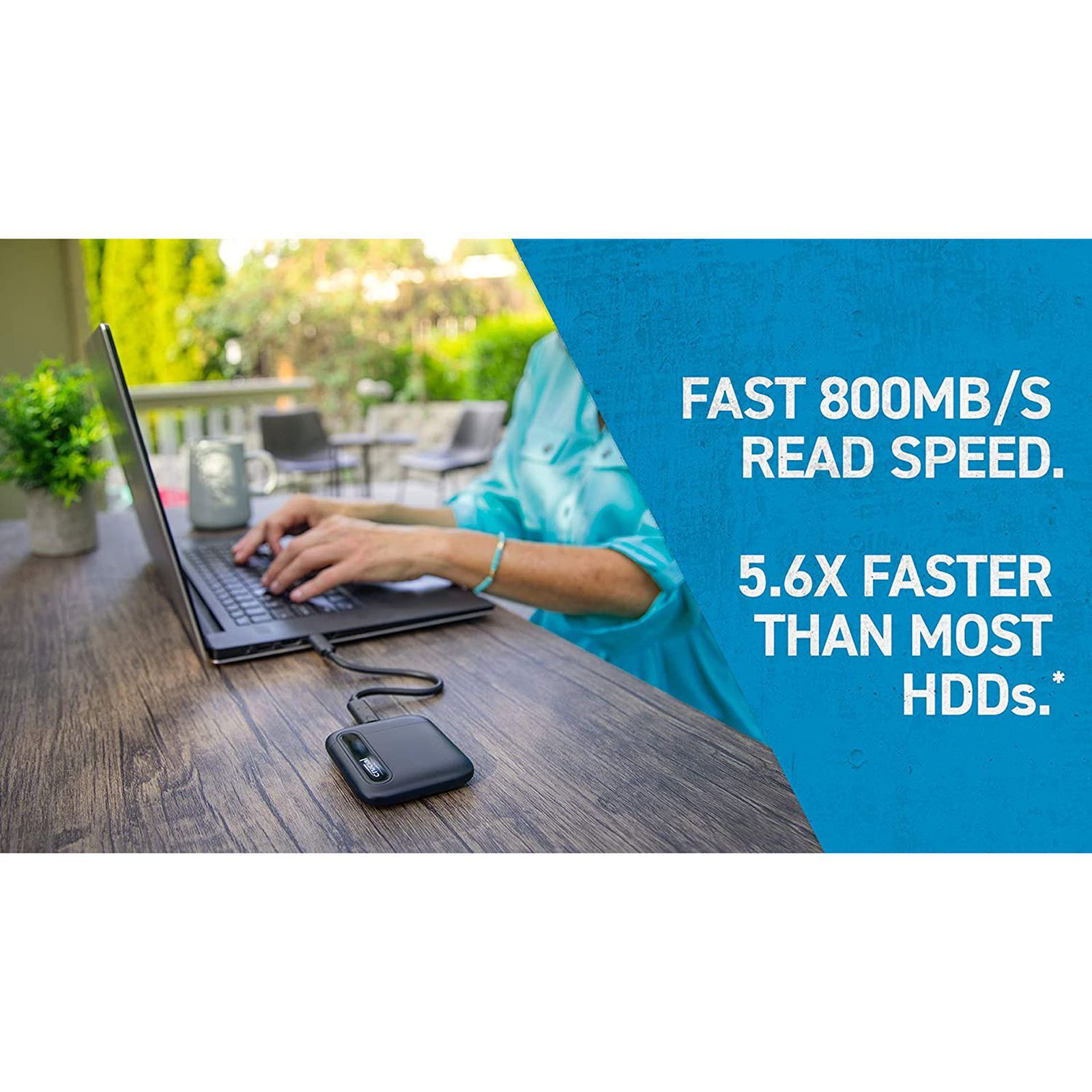 Crucial X6 4TB USB-C (3.2) Portable Solid State Drive (Shock & Vibration Resistant, Black)_5