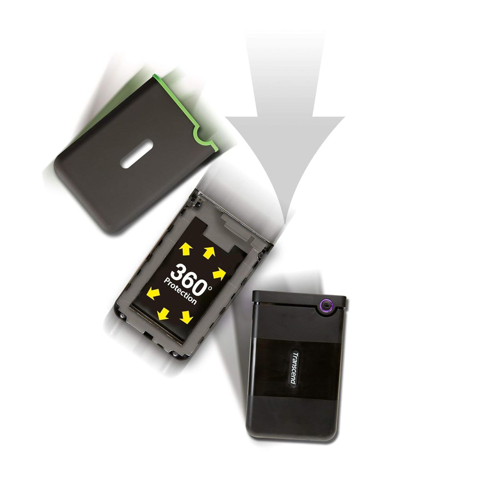 Transcend StoreJet 25M3 1 TB USB 3.1 Gen 1 Hard Disk Drive (One Touch Auto Backup, TS1TSJ25M3S, Iron Grey)_6