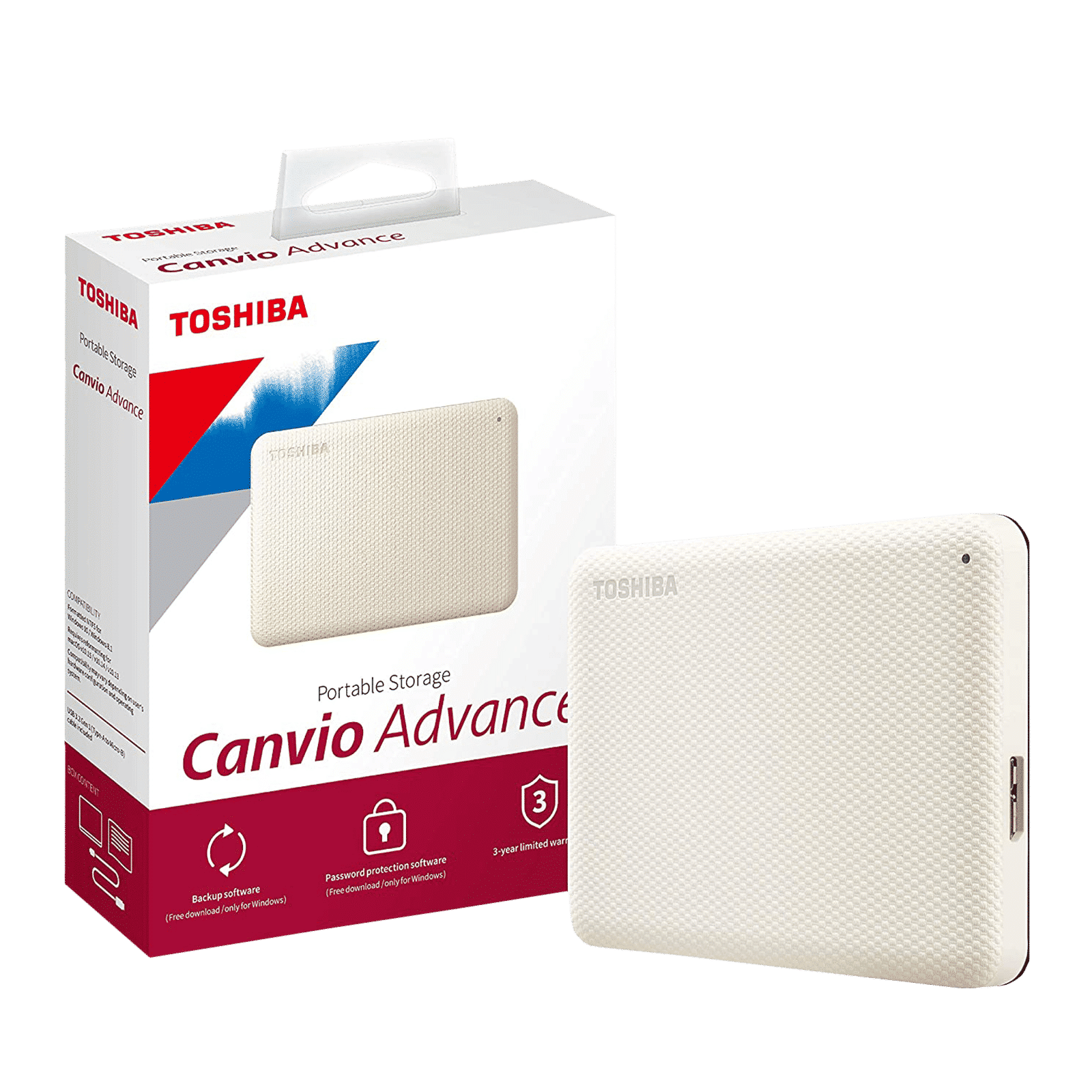 TOSHIBA Canvio Advance 2TB USB 3.0/USB 2.0 Hard Disk Drive (Auto-Backup Software, HDTCA20AW3AA, Light Beige) TOSHIBA Canvio Advance 2TB USB 3.0/USB 2.0 Hard Disk Drive (Auto-Backup Software, HDTCA20AW3AA, Light Beige)_8