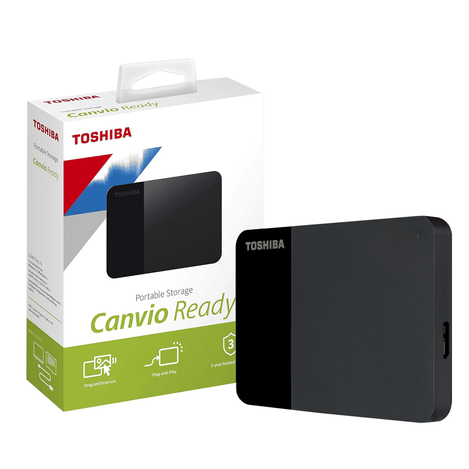 TOSHIBA Canvio Ready 1TB USB (3.0) Portable Hard Disk Drive (Plug-and-play Technology, Black)_6