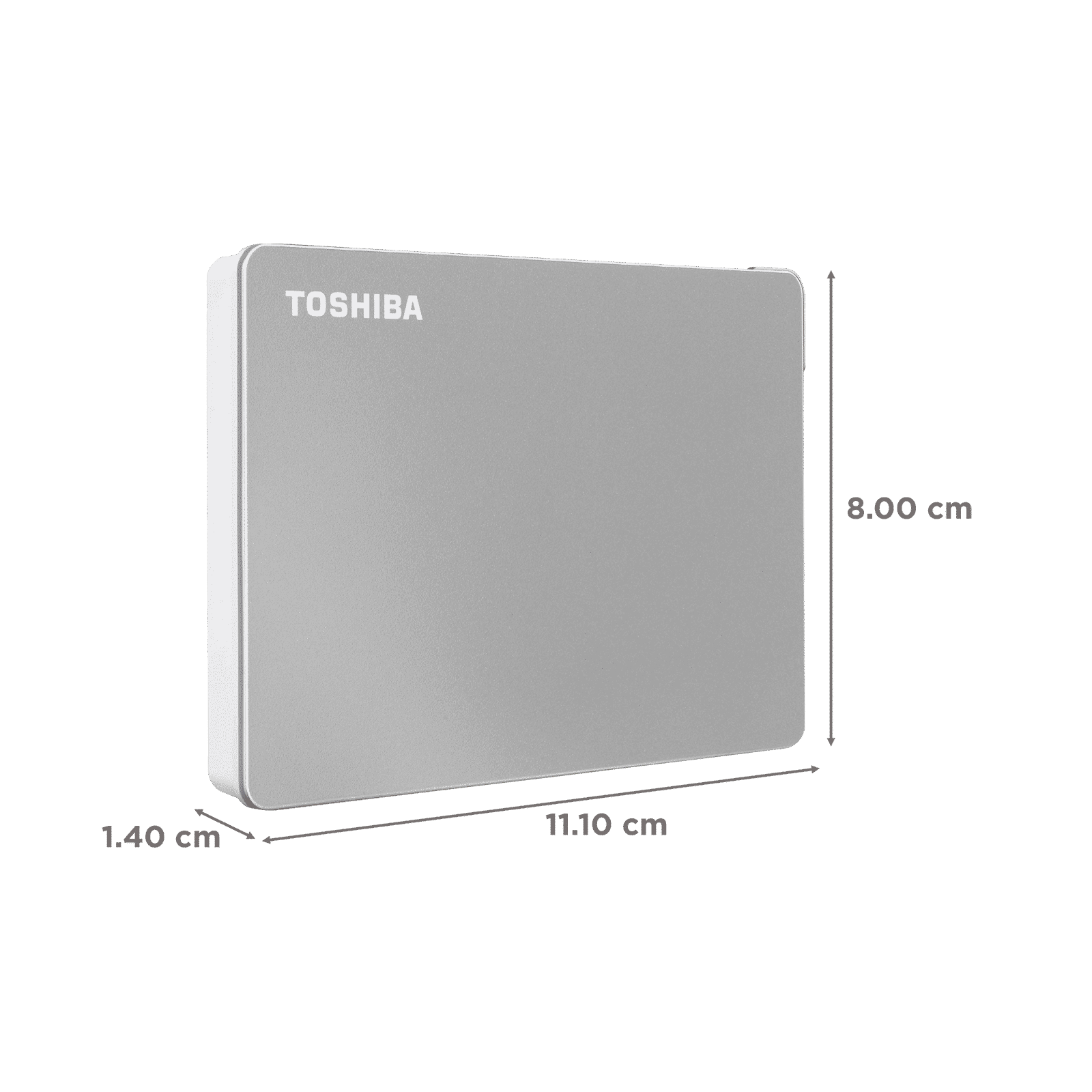 TOSHIBA Canvio Flex 2TB USB-C (3.0) Portable Hard Disk Drive (Cross-Device Compatibility, Silver)_2