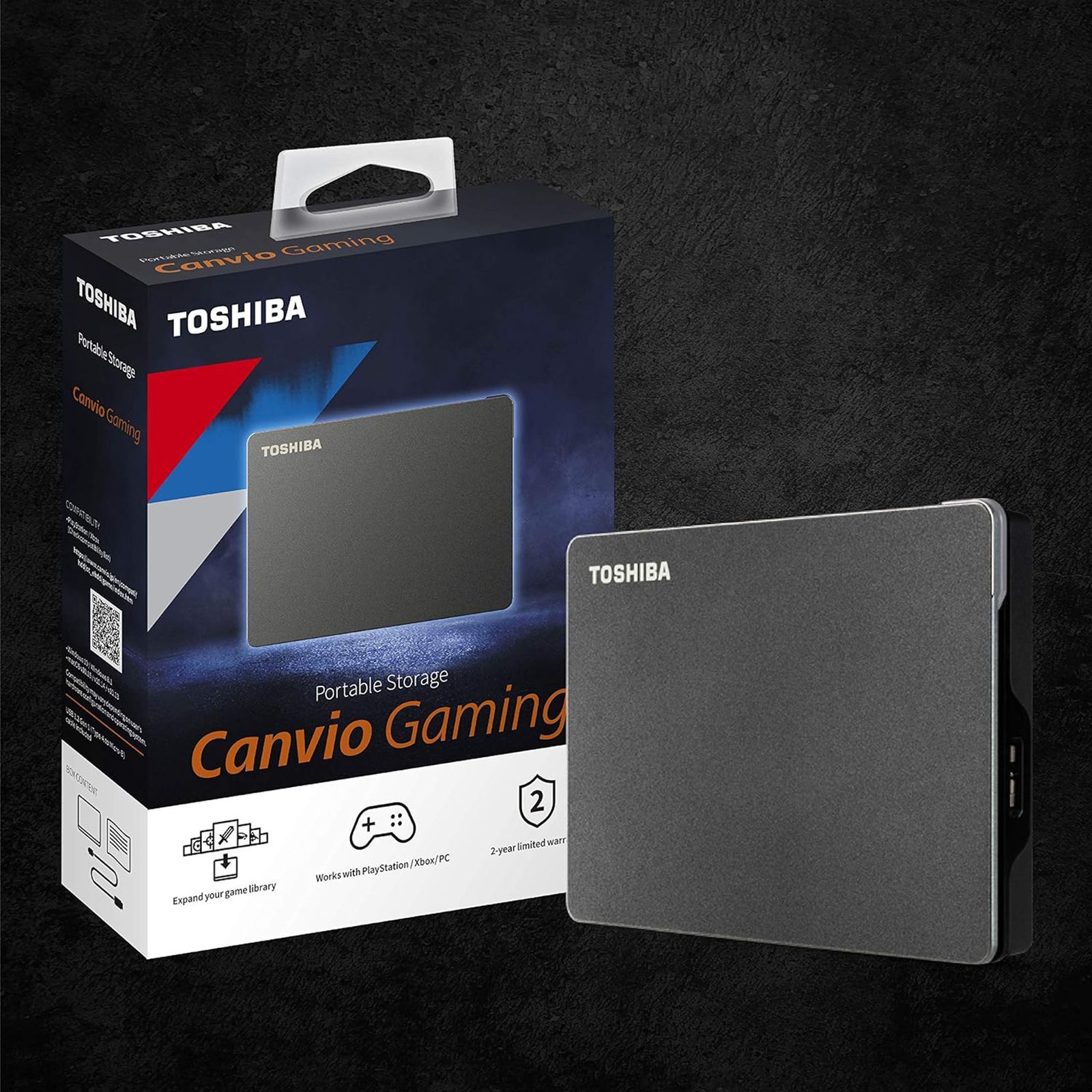 TOSHIBA Canvio Gaming 1TB USB 3.0/USB 2.0 Hard Disk Drive (Portable Design, HDTX110AK3AA, Black)_6