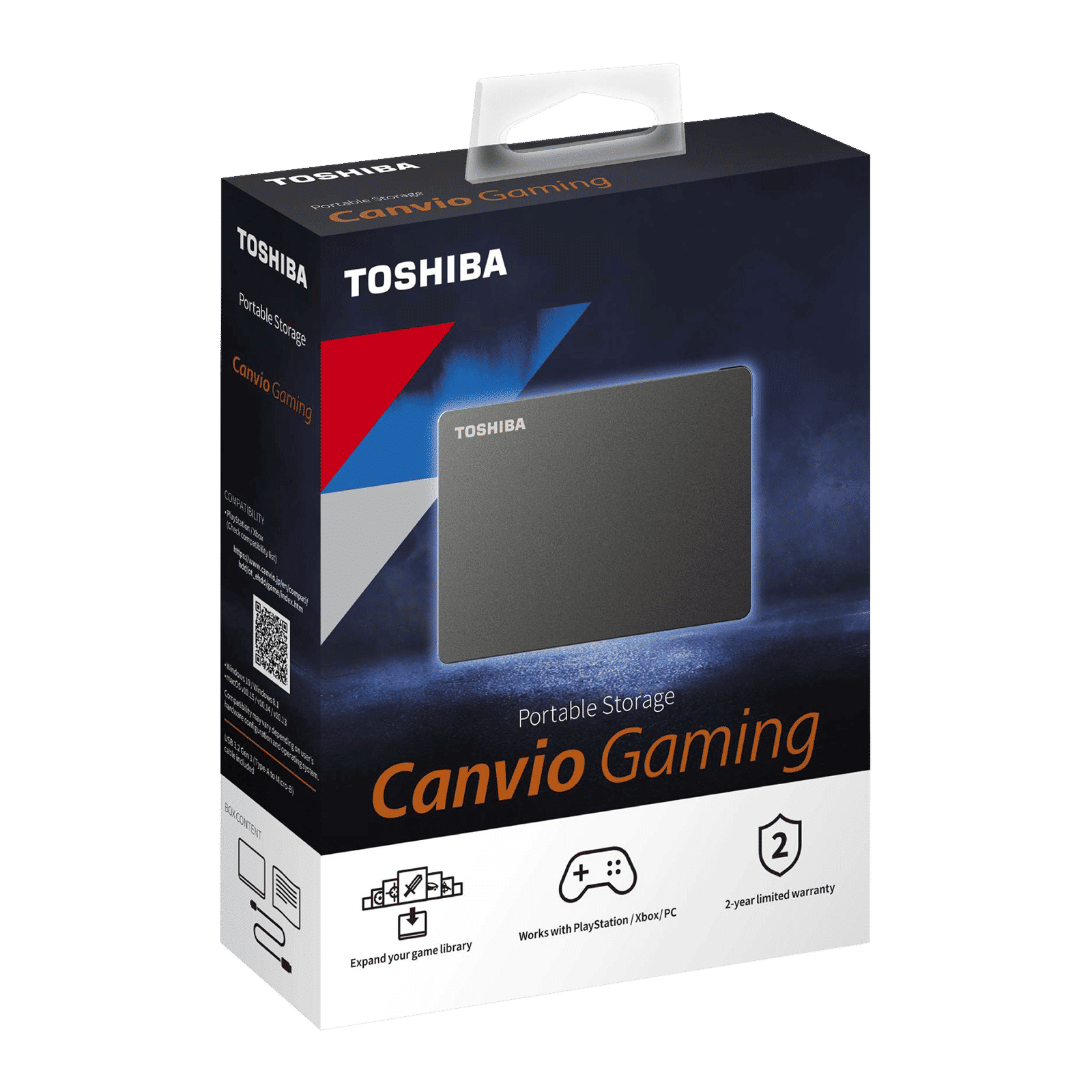 TOSHIBA Canvio Gaming 1TB USB 3.0/USB 2.0 Hard Disk Drive (Portable Design, HDTX110AK3AA, Black)_7
