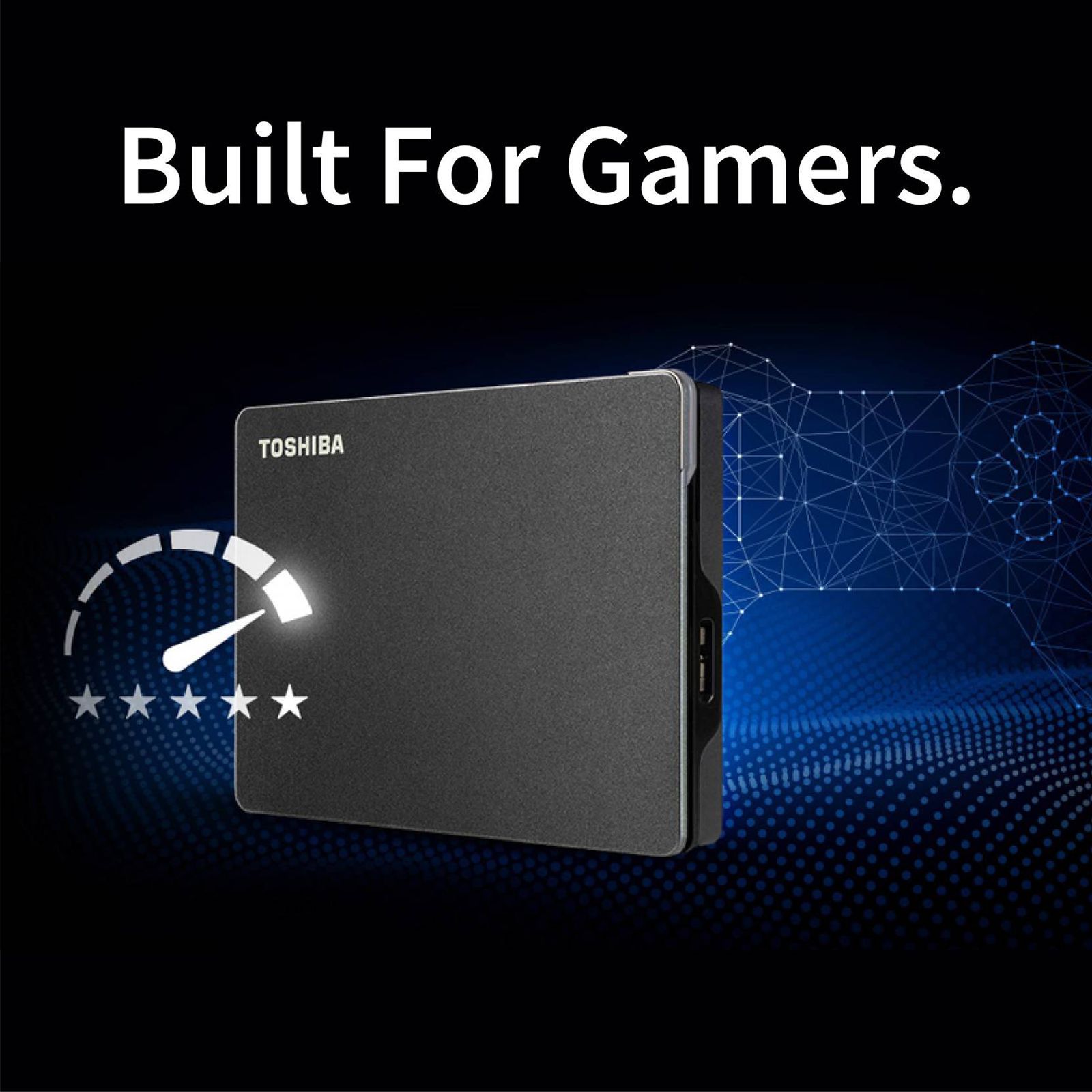TOSHIBA Canvio Gaming 1TB USB 3.0/USB 2.0 Hard Disk Drive (Portable Design, HDTX110AK3AA, Black)_8