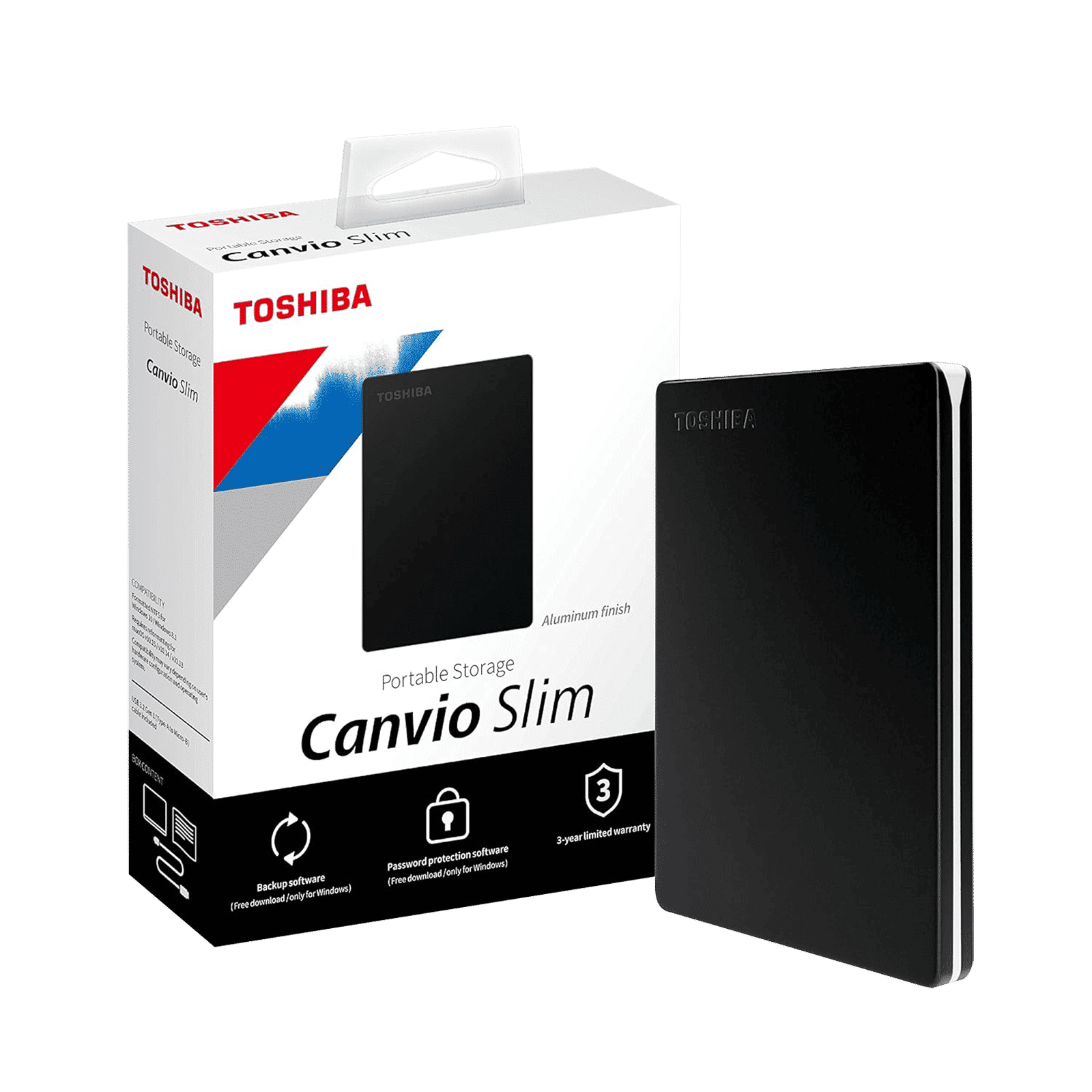 TOSHIBA Canvio Slim 2TB USB 3.0/USB 2.0 Hard Disk Drive (Auto Backup, HDTD320AK3EA, Metallic Black)_5