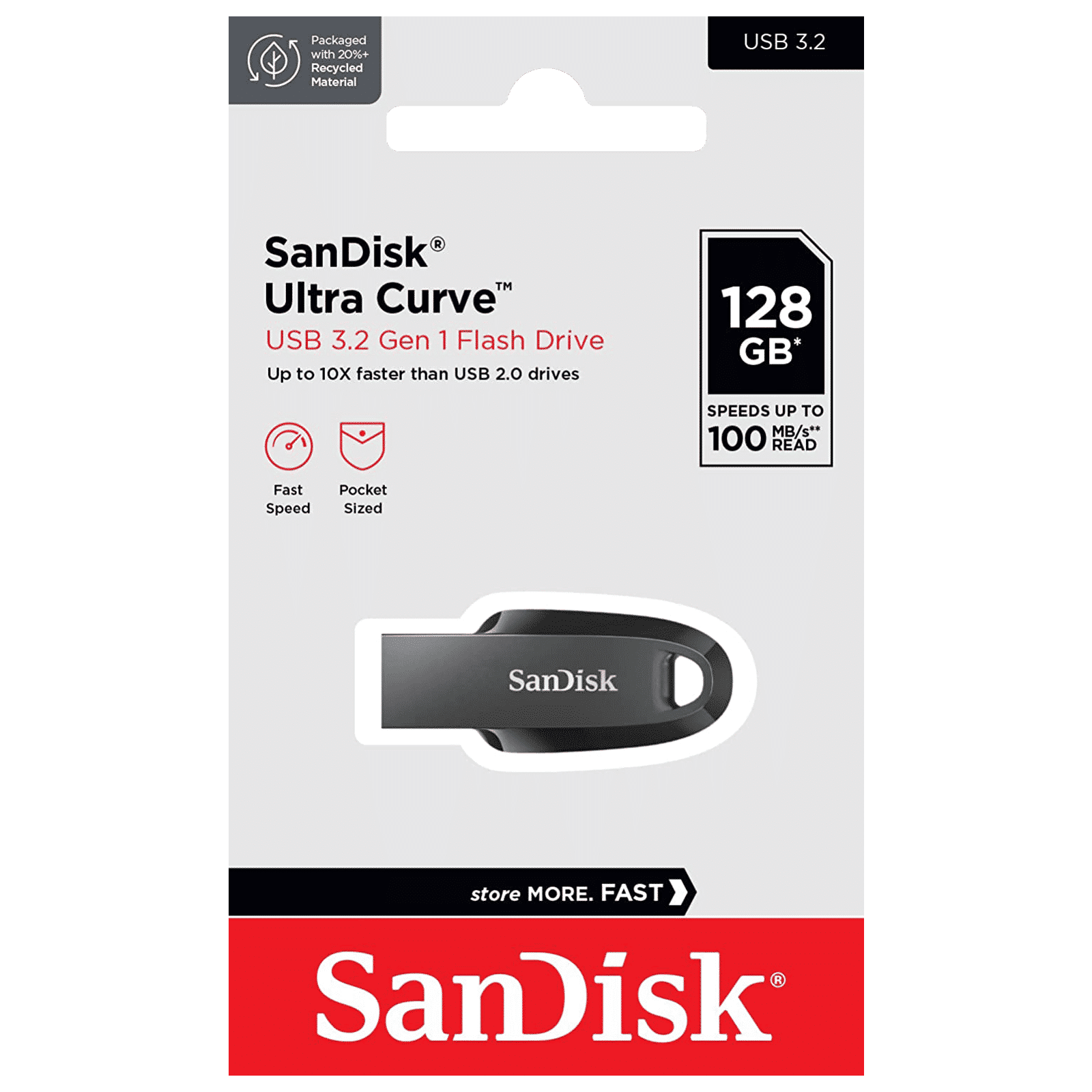 SanDisk Ultra Curve 128GB USB (3.2) Pen Drive (Compact Design, Black ) SanDisk Ultra Curve 128GB USB (3.2) Pen Drive (Compact Design, Black )_4