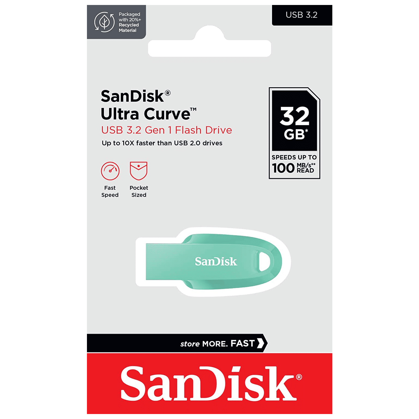 SanDisk Ultra Curve 32GB USB (3.2) Pen Drive (Affordable and Convenient, Green )_7