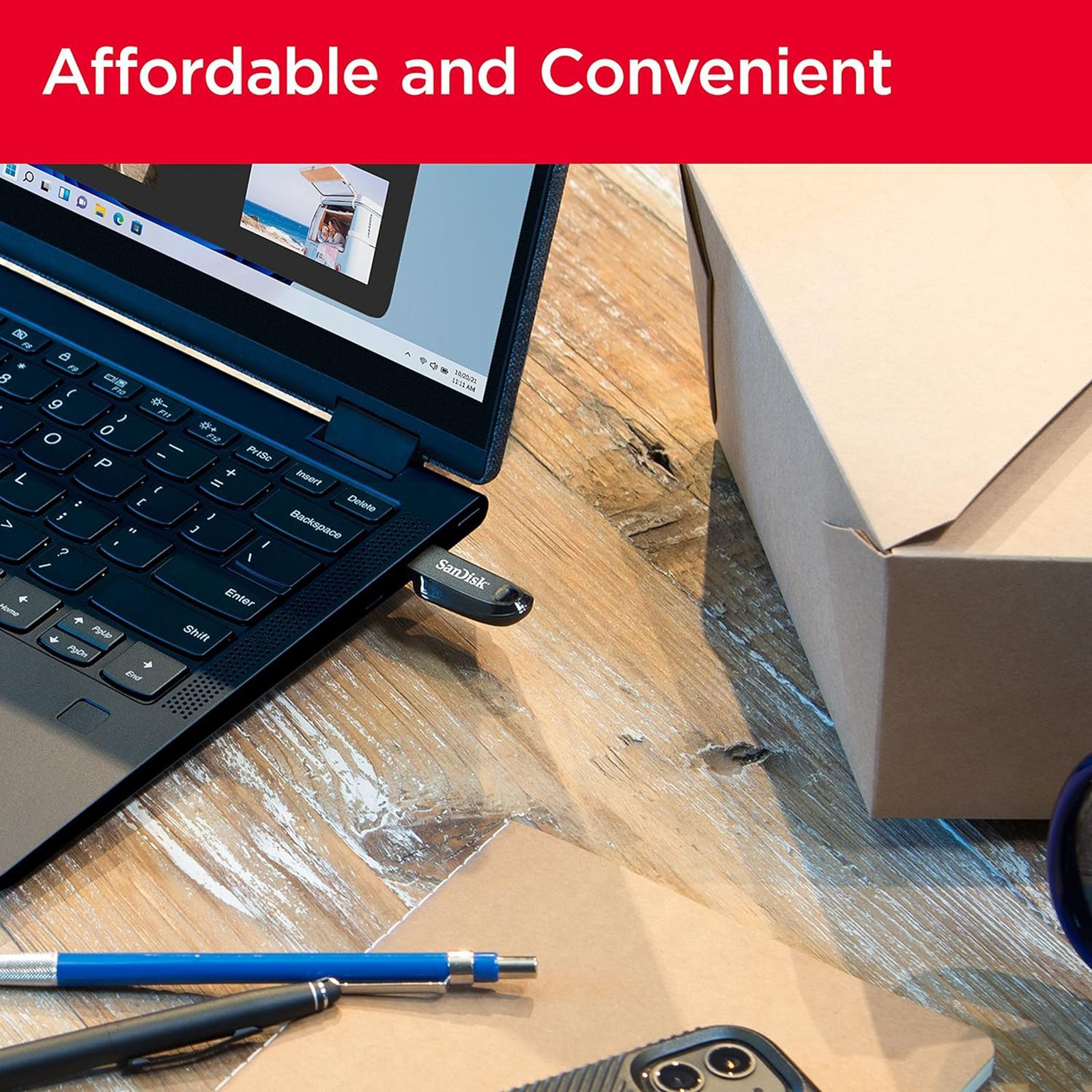 SanDisk Ultra Curve 256GB USB (3.2) Pen Drive (Compact Design, Green )_5