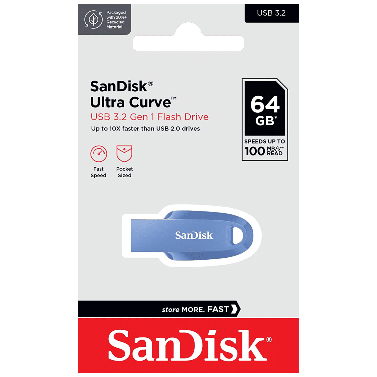 SanDisk Ultra Curve 64GB USB (3.2) Pen Drive (Built-In Keyring Loop, Navy Blue)_7