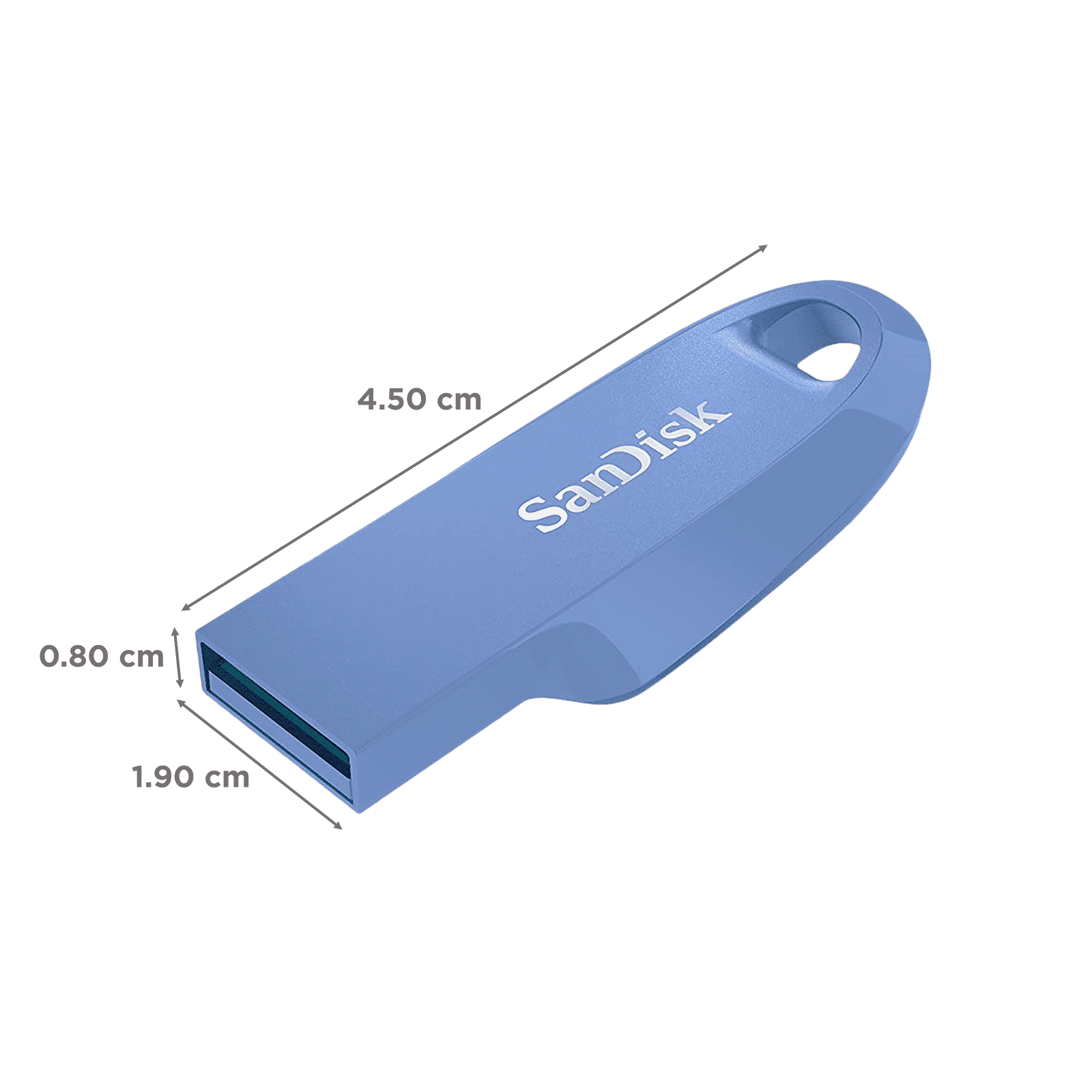 SanDisk Ultra Curve 128GB USB (3.2) Pen Drive (Built-In Keyring Loop, Navy Blue)_2