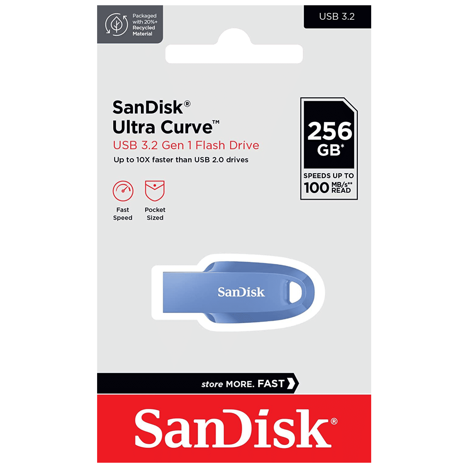 SanDisk Ultra Curve 256GB USB (3.2) Pen Drive (Affordable and Convenient, Navy Blue)_6