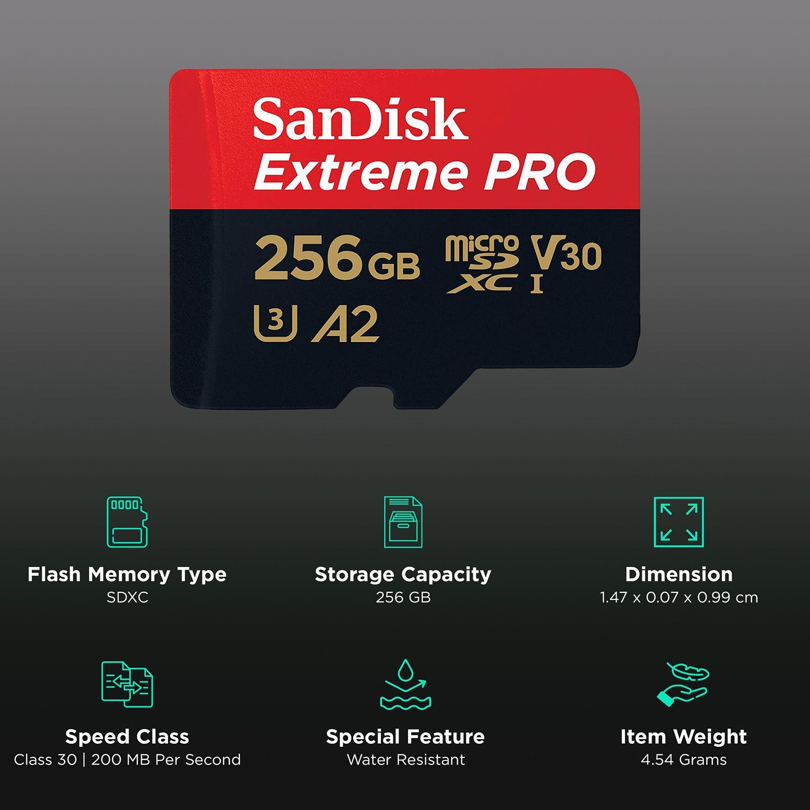 SanDisk Extreme PRO MicroSDXC 256GB Class 3, Class 30 200MB/s Memory Card SanDisk Extreme PRO MicroSDXC 256GB Class 3, Class 30 200MB/s Memory Card_3