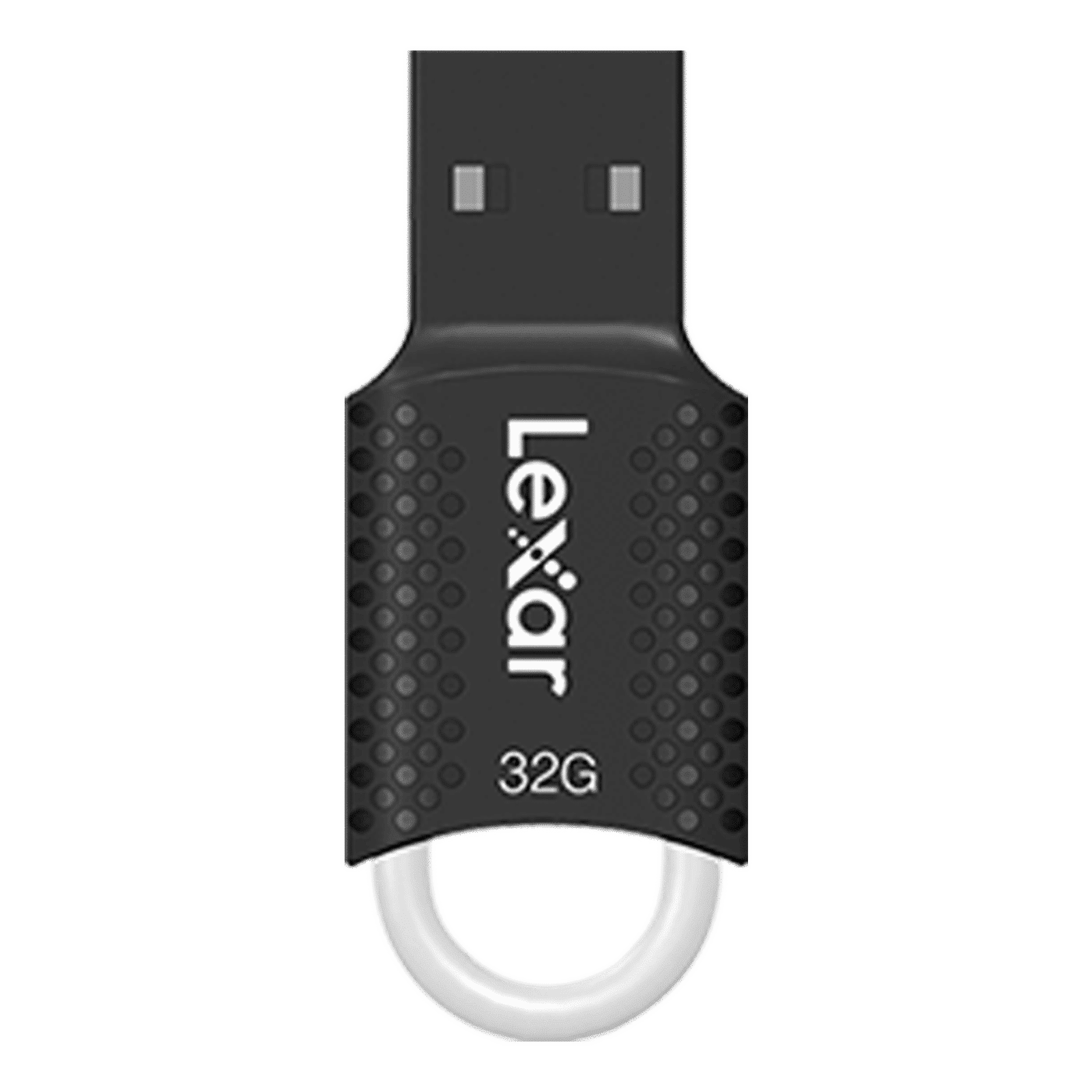 Lexar JumpDrive V40 32GB USB 2.0 Flash Drive (With Key Chain Hole, LJDV40-32GAB, Black)_1