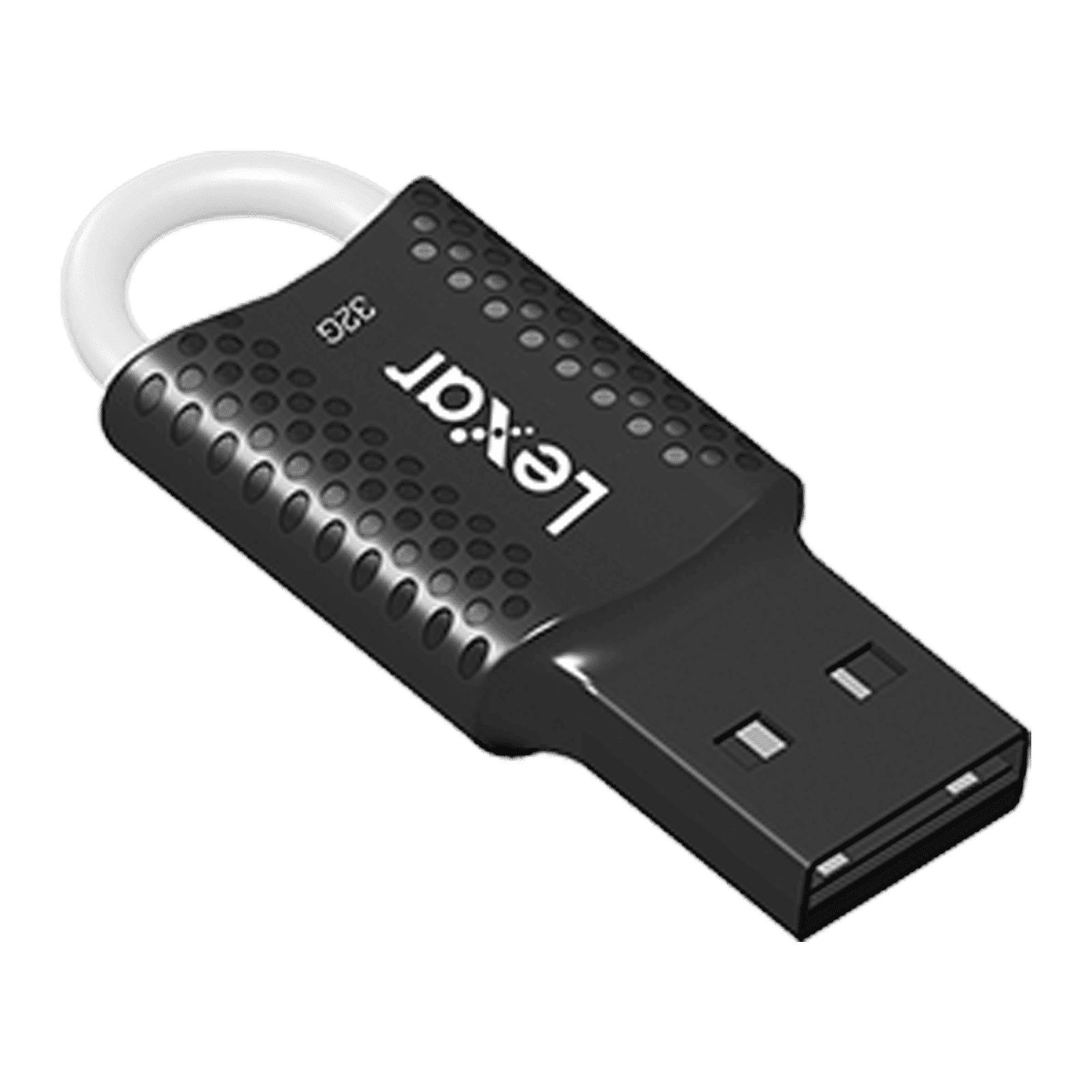 Lexar JumpDrive V40 32GB USB 2.0 Flash Drive (With Key Chain Hole, LJDV40-32GAB, Black)_7