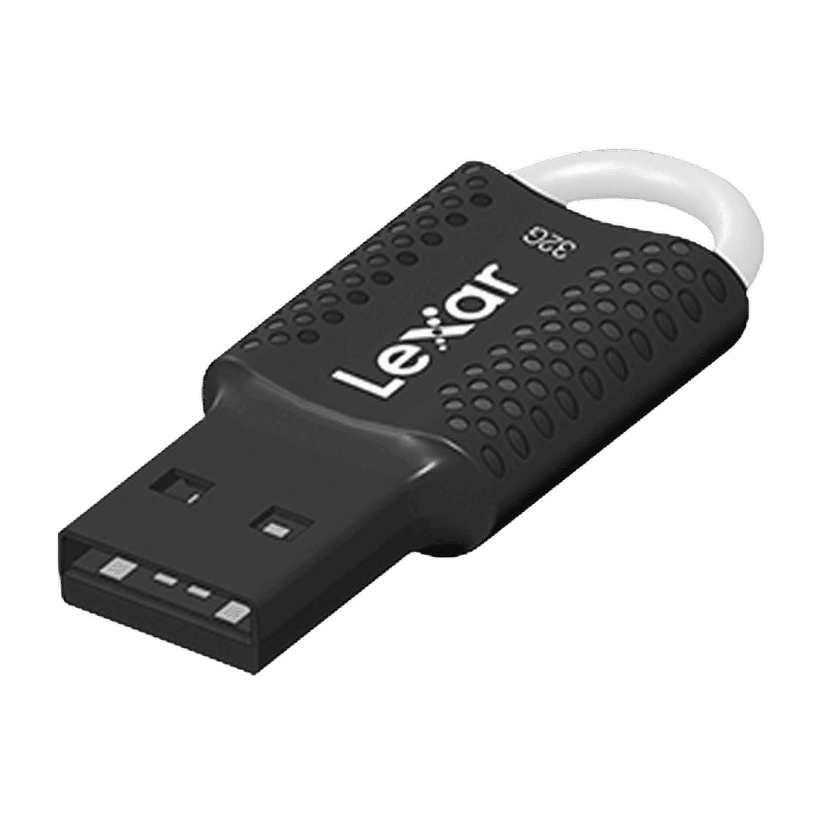 Lexar JumpDrive V40 32GB USB 2.0 Flash Drive (With Key Chain Hole, LJDV40-32GAB, Black)_8