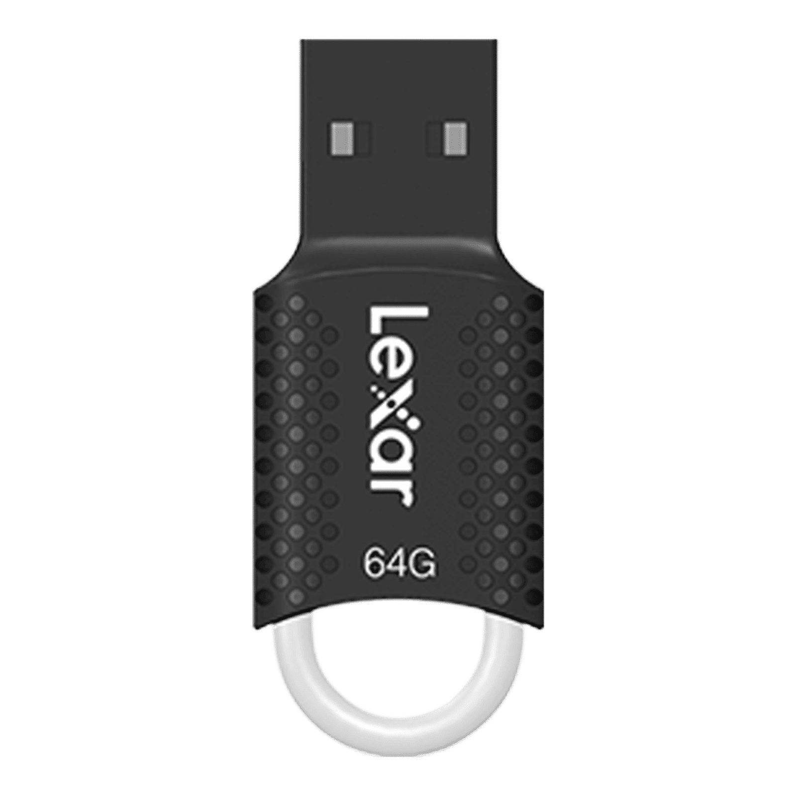 Lexar JumpDrive V40 64GB USB 2.0 Flash Drive (With Key Chain Hole, LJDV40-64GAB, Black)_1