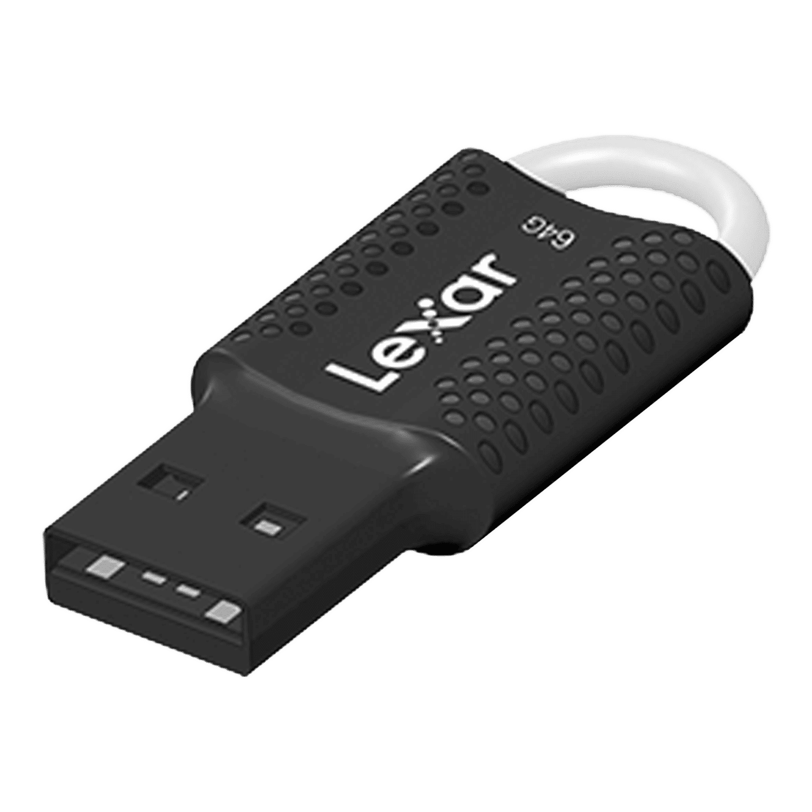 Lexar JumpDrive V40 64GB USB 2.0 Flash Drive (With Key Chain Hole, LJDV40-64GAB, Black)_4