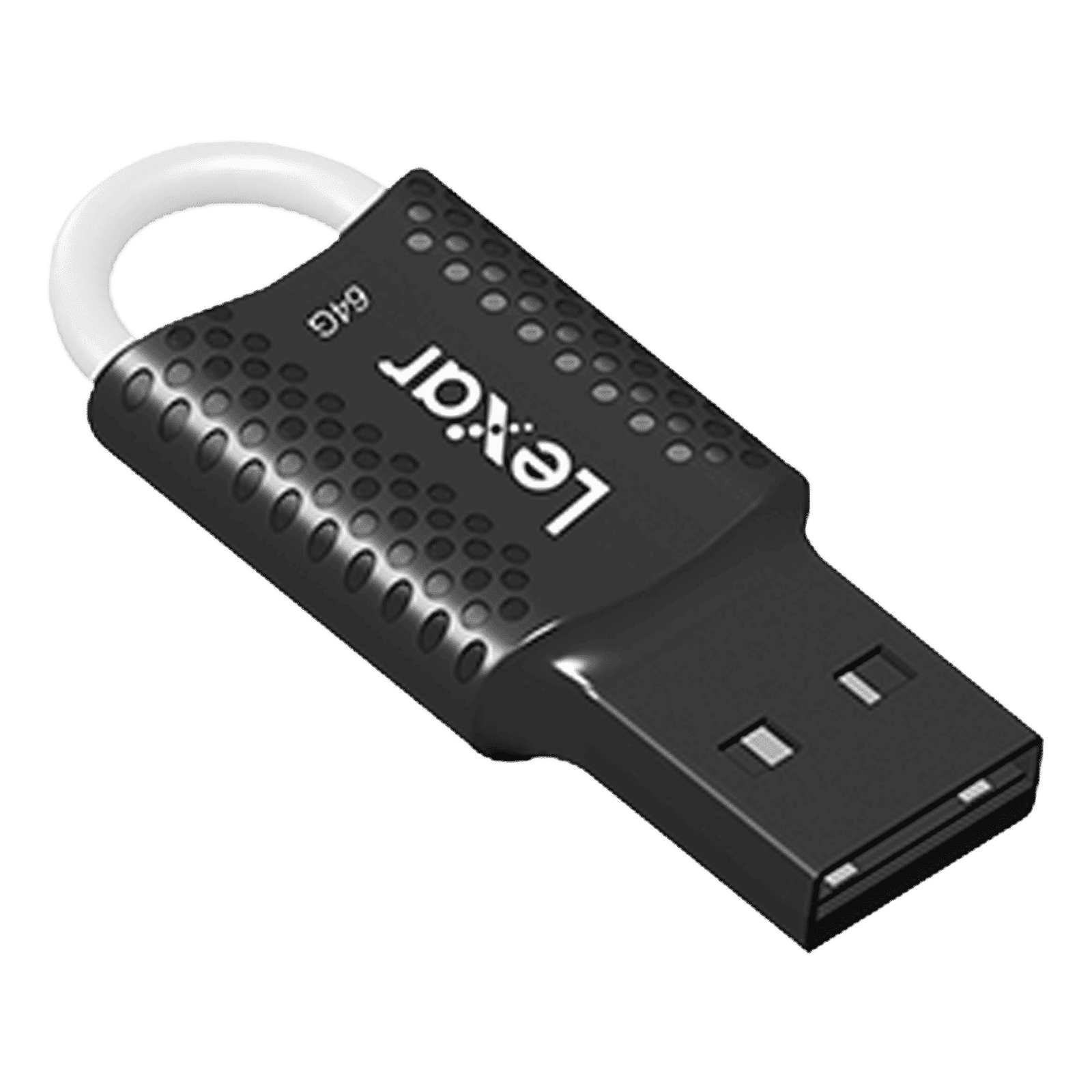 Lexar JumpDrive V40 64GB USB 2.0 Flash Drive (With Key Chain Hole, LJDV40-64GAB, Black)_7