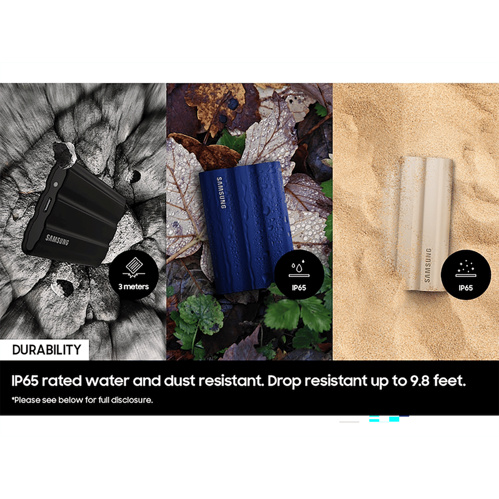 SAMSUNG T7 1TB USB Type-C (3.2) Portable Solid State Drive (IP65 Water and Dust Resistance, Black) SAMSUNG T7 1TB USB Type-C (3.2) Portable Solid State Drive (IP65 Water and Dust Resistance, Black)_13