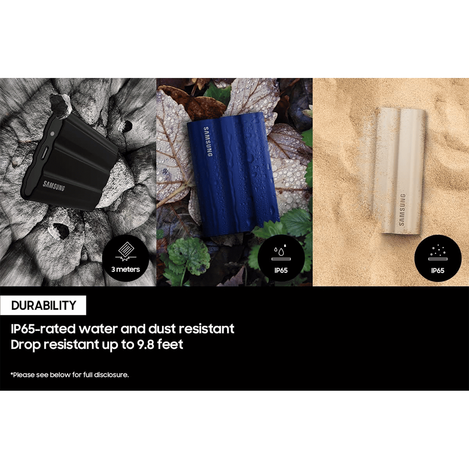 SAMSUNG T7 2TB USB Type-C (3.2) Portable Solid State Drive (IP65 Water and Dust Resistance, Blue)_4