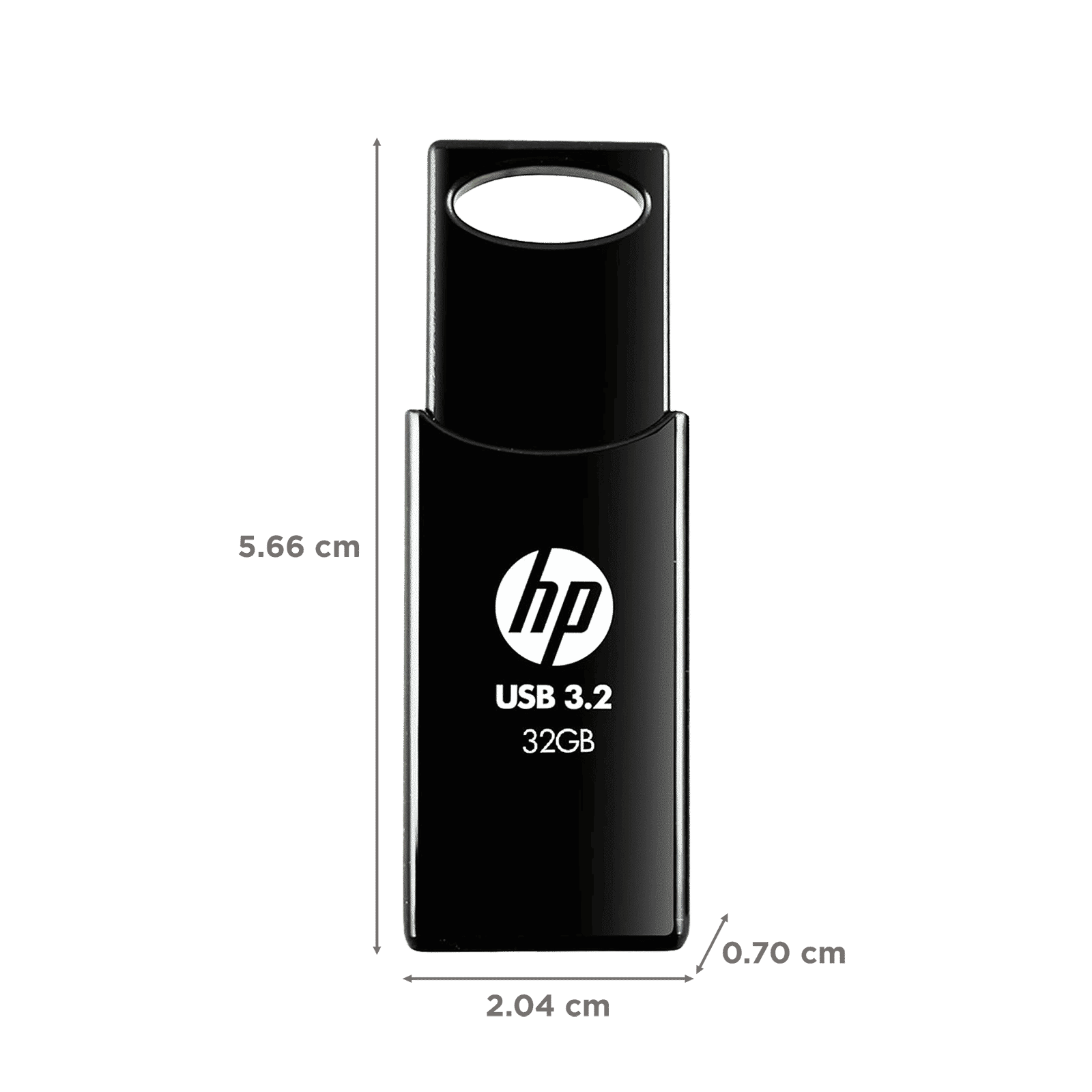 HP 712w 32GB USB Type-A (3.2) Pen Drive (Durable Capless Design, Black)_2