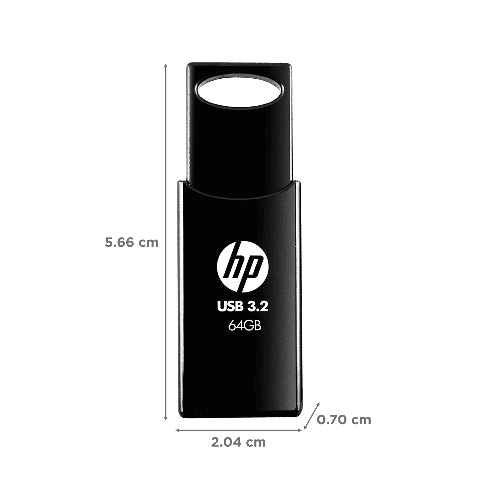 HP 712w 64GB USB Type-A (3.2) Pen Drive (Durable Capless Design, Black)_2