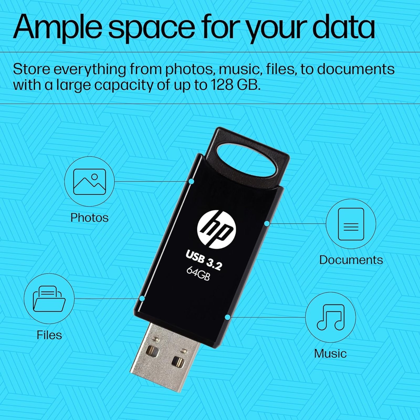 HP 712w 64GB USB Type-A (3.2) Pen Drive (Durable Capless Design, Black)_5