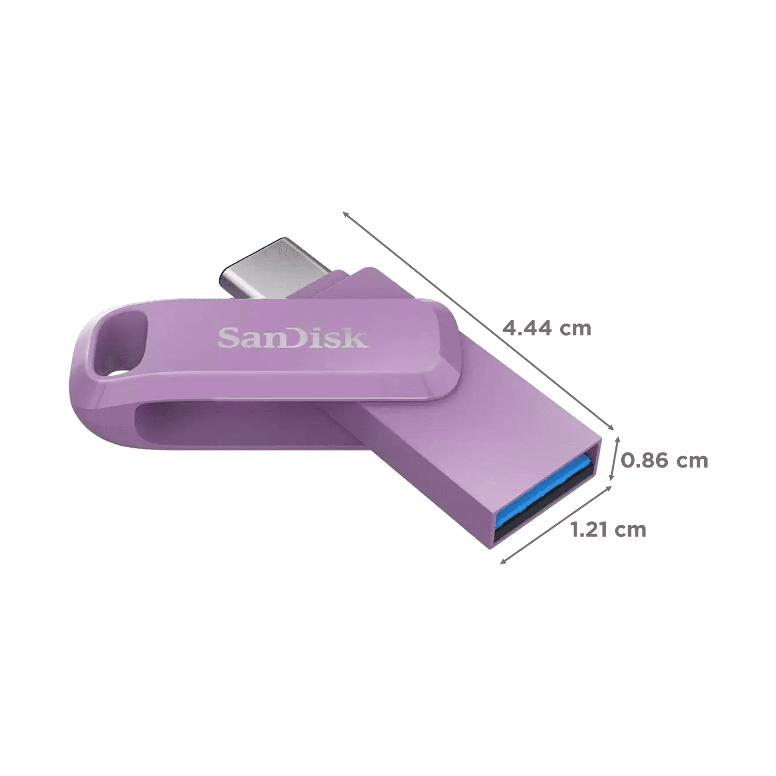 SanDisk Ultra Dual Drive Go 256GB USB Type A (3.2), USB Type C (3.2) OTG Pen Drive (Swivel Design to Protect Connectors, Lavender)_2