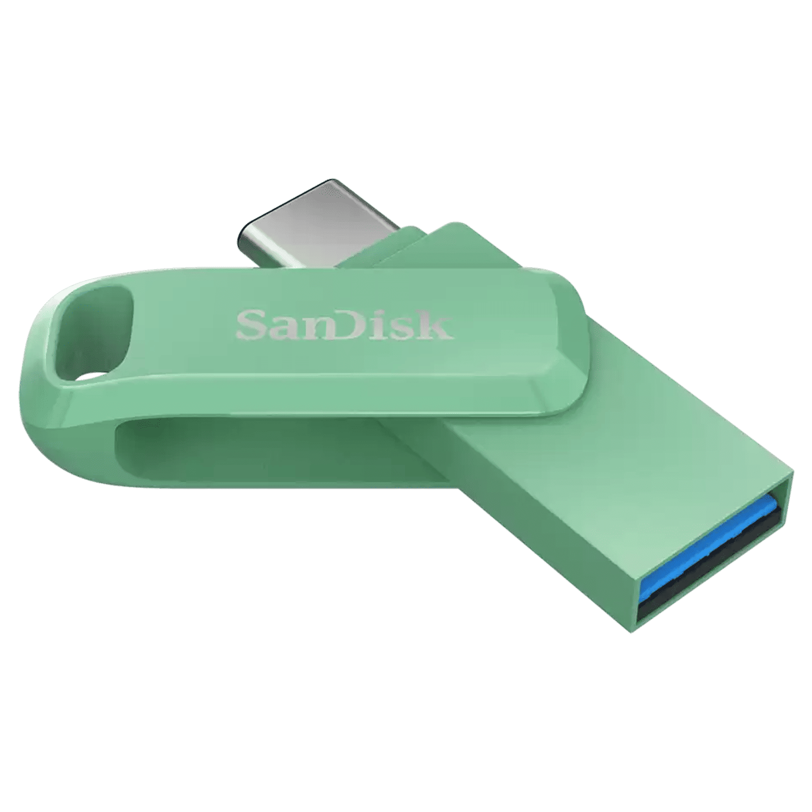 SanDisk Ultra Dual Drive Go 256GB USB Type A (3.2), USB Type C (3.2) OTG Pen Drive (Swivel Design to Protect Connectors, Absinthe Green)_4