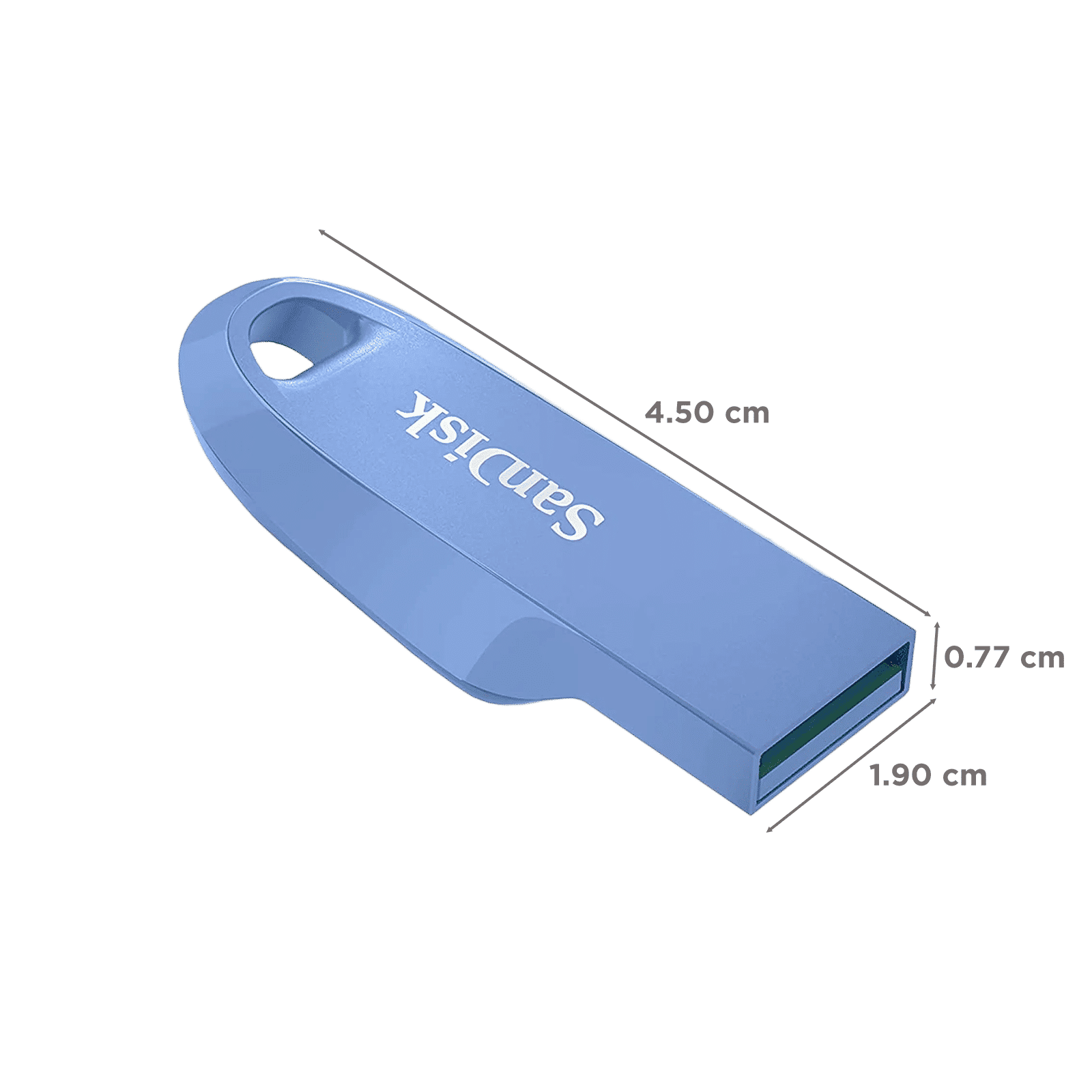 SanDisk Ultra Curve 256GB USB (3.2) Pen Drive (Built-In Keyring Loop, Blue)_2