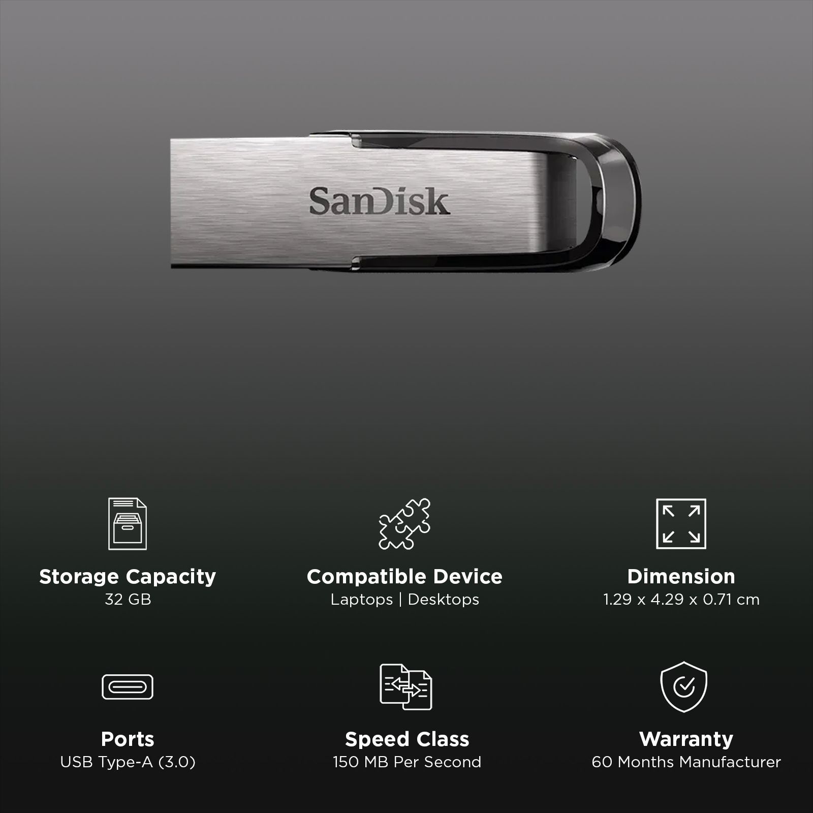 SanDisk Ultra Fair 32GB USB Type A (3.0) Pen Drive (Stylish and Tough, Silver) SanDisk Ultra Fair 32GB USB Type A (3.0) Pen Drive (Stylish and Tough, Silver)_3