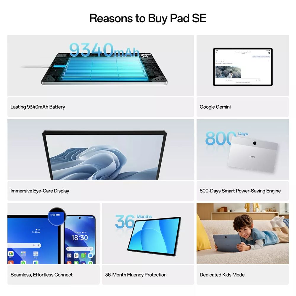 oppo Pad SE Wi-Fi Android Tablet (11 Inch, 4GB RAM, 128GB ROM, Twilight Blue) oppo Pad SE Wi-Fi Android Tablet (11 Inch, 4GB RAM, 128GB ROM, Twilight Blue)_7