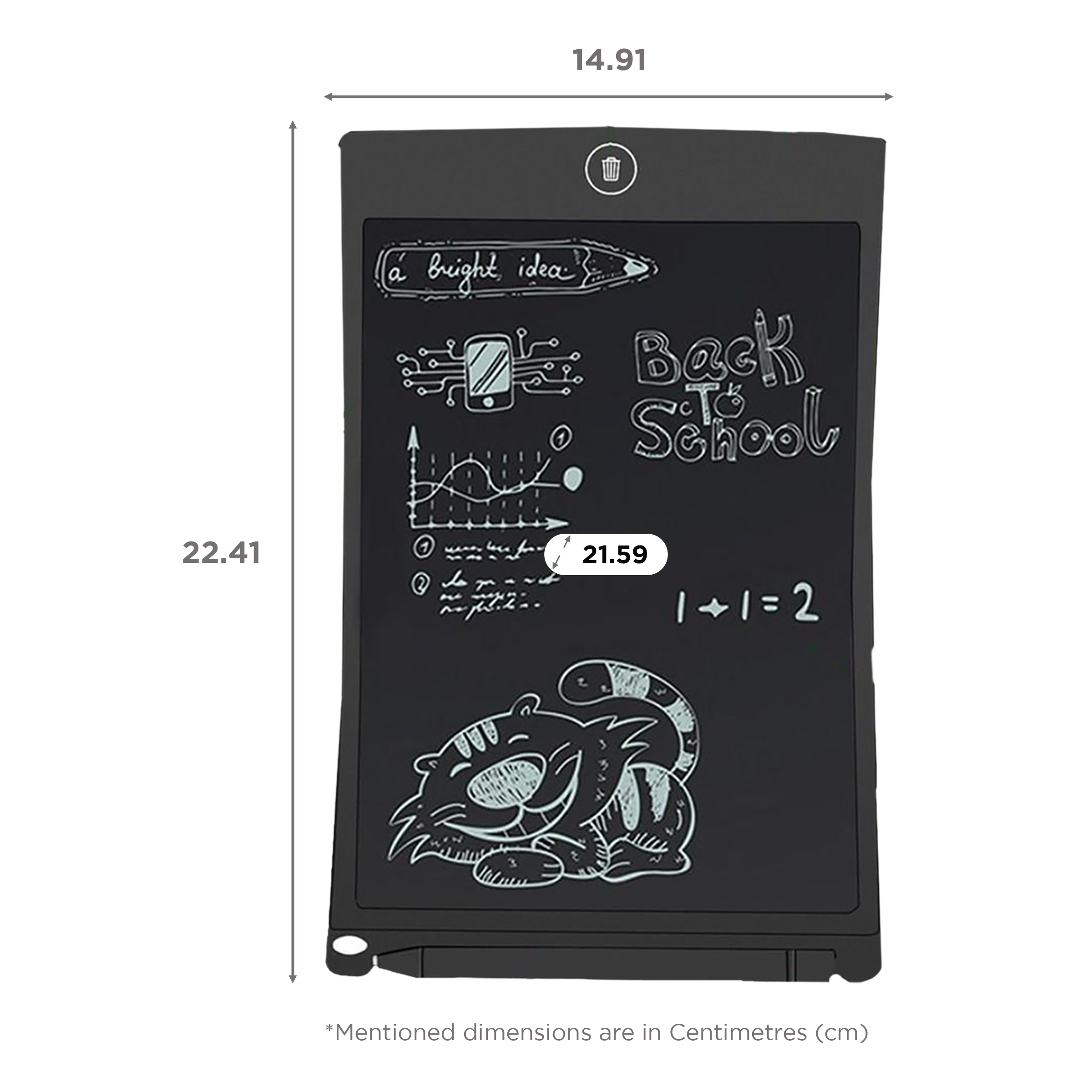 PORTRONICS RuffPad eWriter Tablet (8.5 Inch, Black)_2