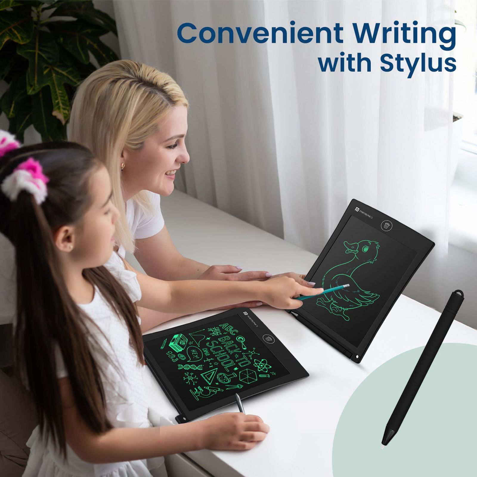 PORTRONICS RuffPad eWriter Tablet (8.5 Inch, Black)_8