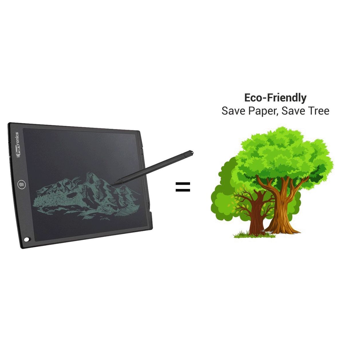 PORTRONICS 12D Ruffpad eWriter Tablet (12 Inch, Black)_11