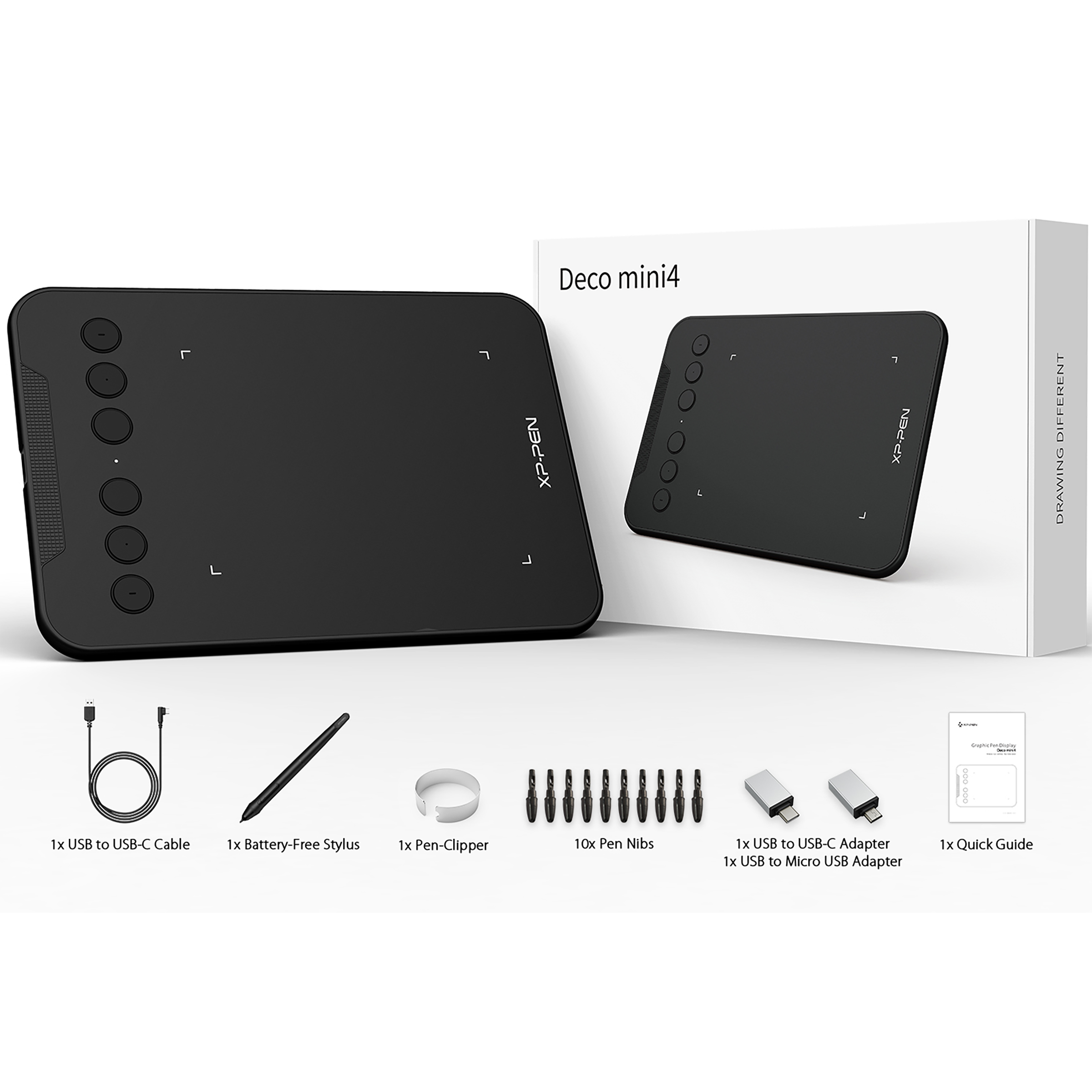 XP pen Deco Mini 4 Graphics Tablet (5 Inch, Black)_9