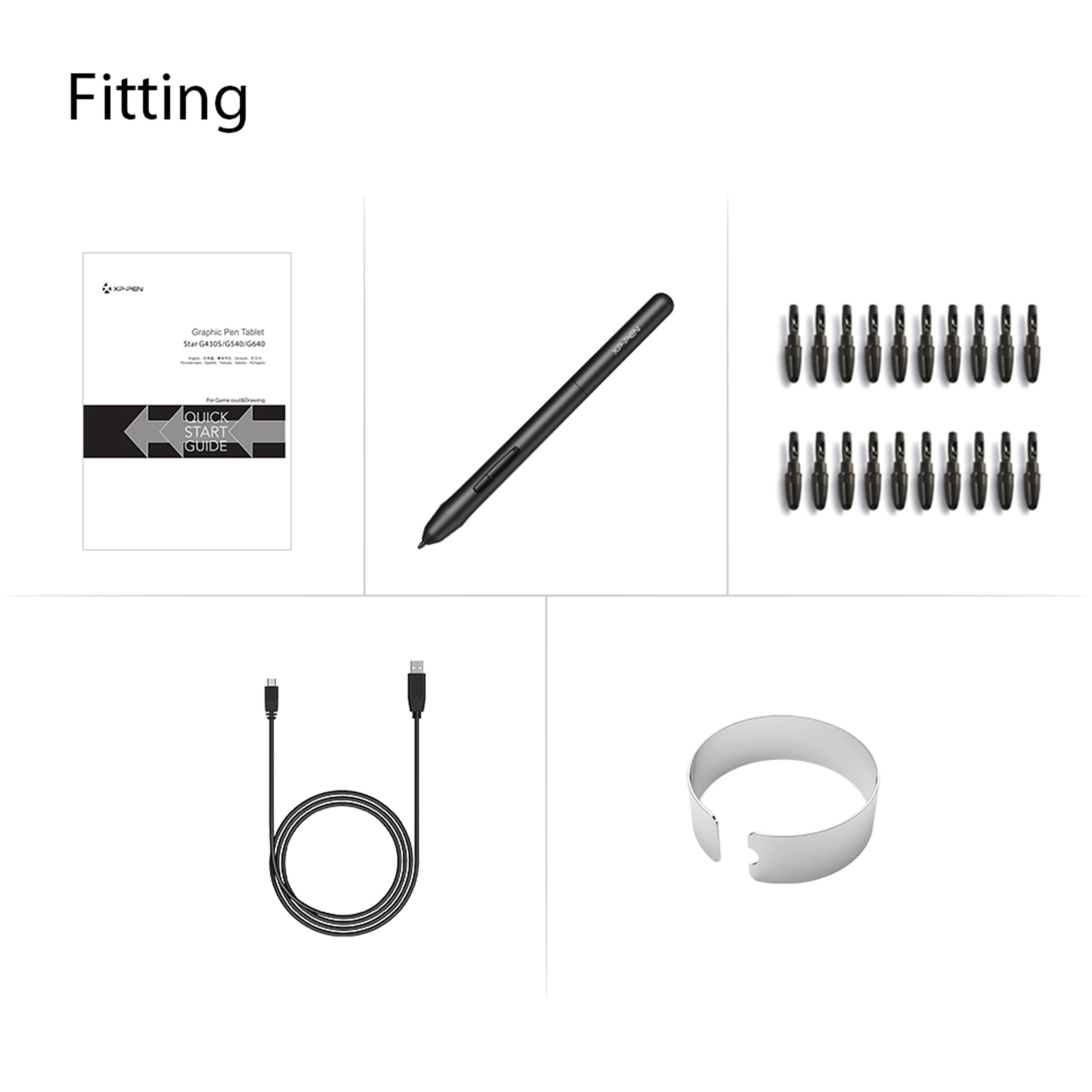 XP pen Star G640 15.24cm (6 Inches) e-Writer Digital Pad (Battery-Free Stylus, Black)_7