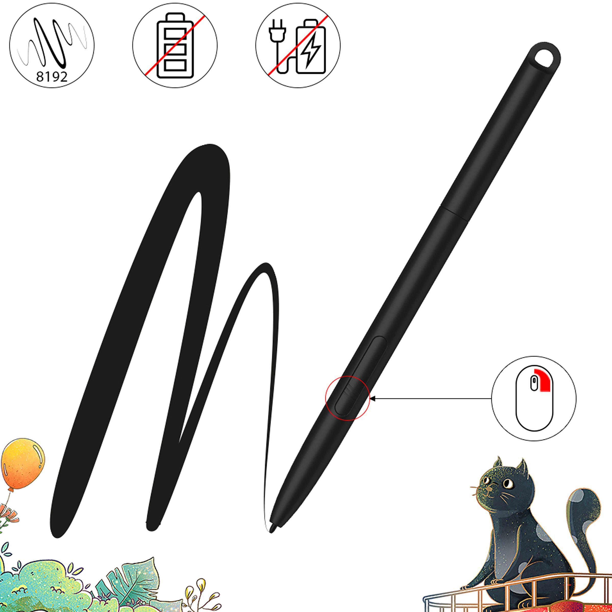 XP pen Star G960 25.17cm (9.91 Inches) e-Writer Digital Pad (8192 Levels Pressure Sensitivity, Black)_9