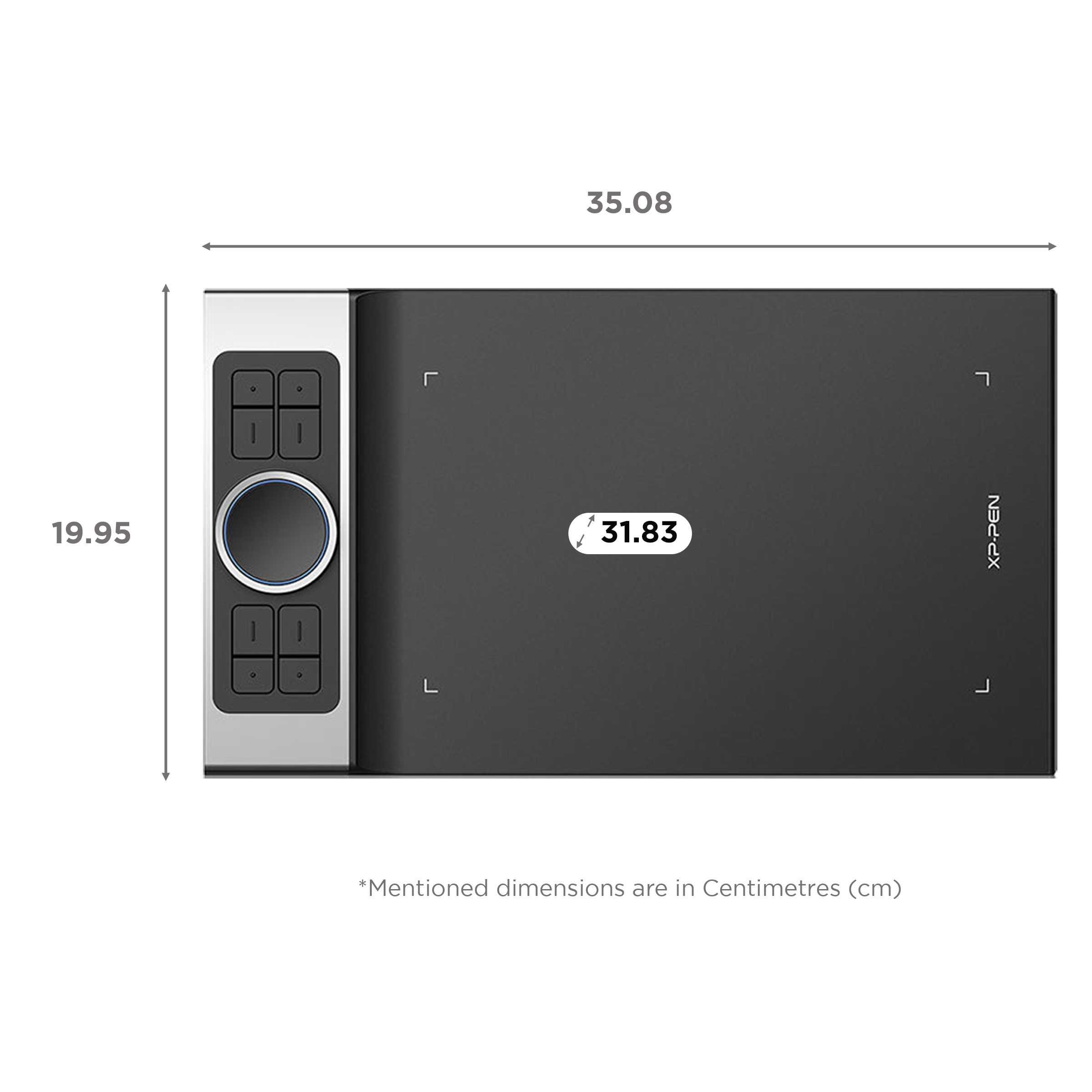 XP pen Deco Pro M 31.82cm (12.53. Inches) e-Writer Digital Pad (60 Degree Tilt Function, Black) XP pen Deco Pro M 31.82cm (12.53. Inches) e-Writer Digital Pad (60 Degree Tilt Function, Black)_2