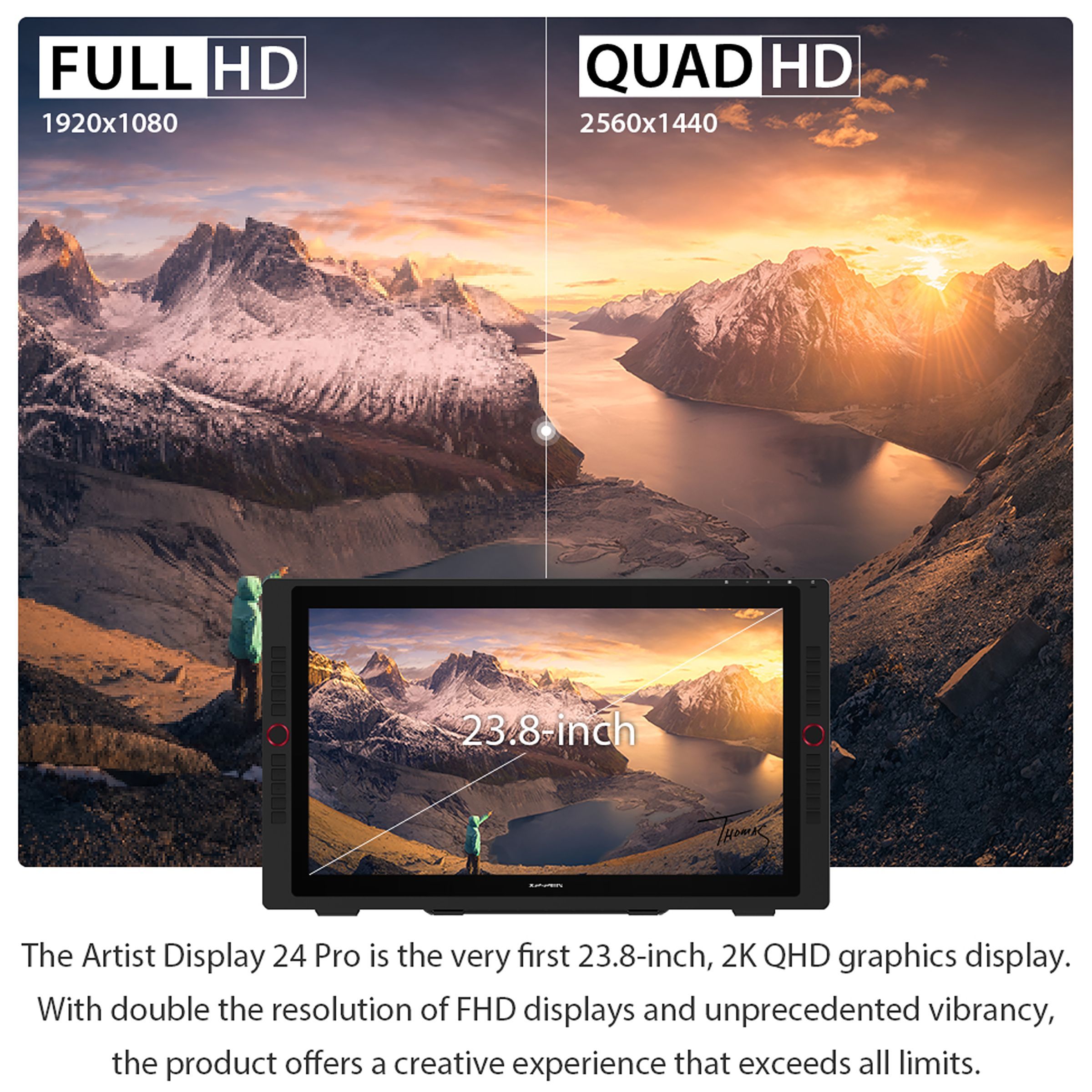 XP pen Artist 24 Pro 60.45cm (23.8 Inches) e-Writer Digital Pad (60 Degree Tilt Function, Black) XP pen Artist 24 Pro 60.45cm (23.8 Inches) e-Writer Digital Pad (60 Degree Tilt Function, Black)_5