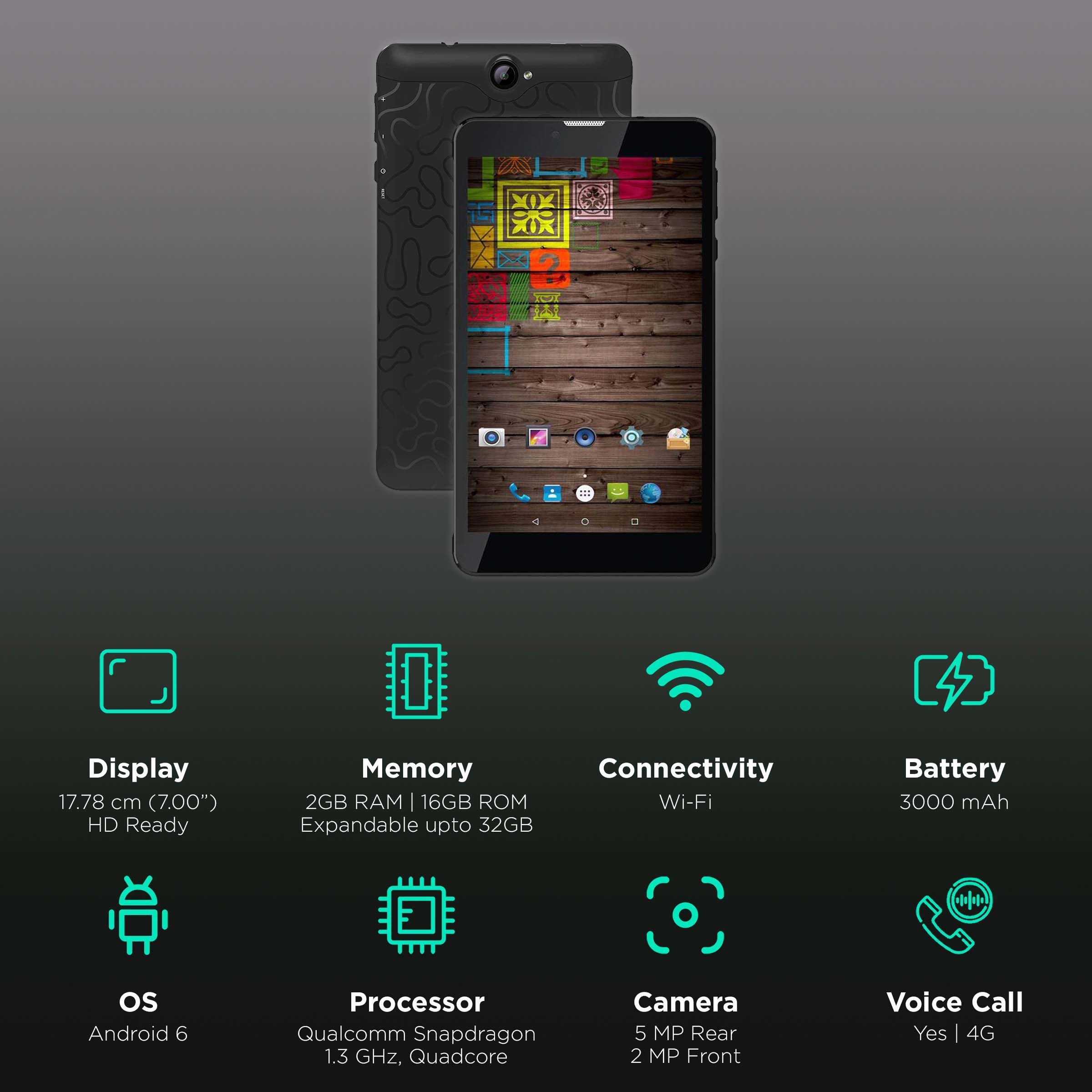 I KALL N5 Wi-Fi+4G Android Tablet (7 Inch, 2GB RAM, 16GB ROM, Black)_3